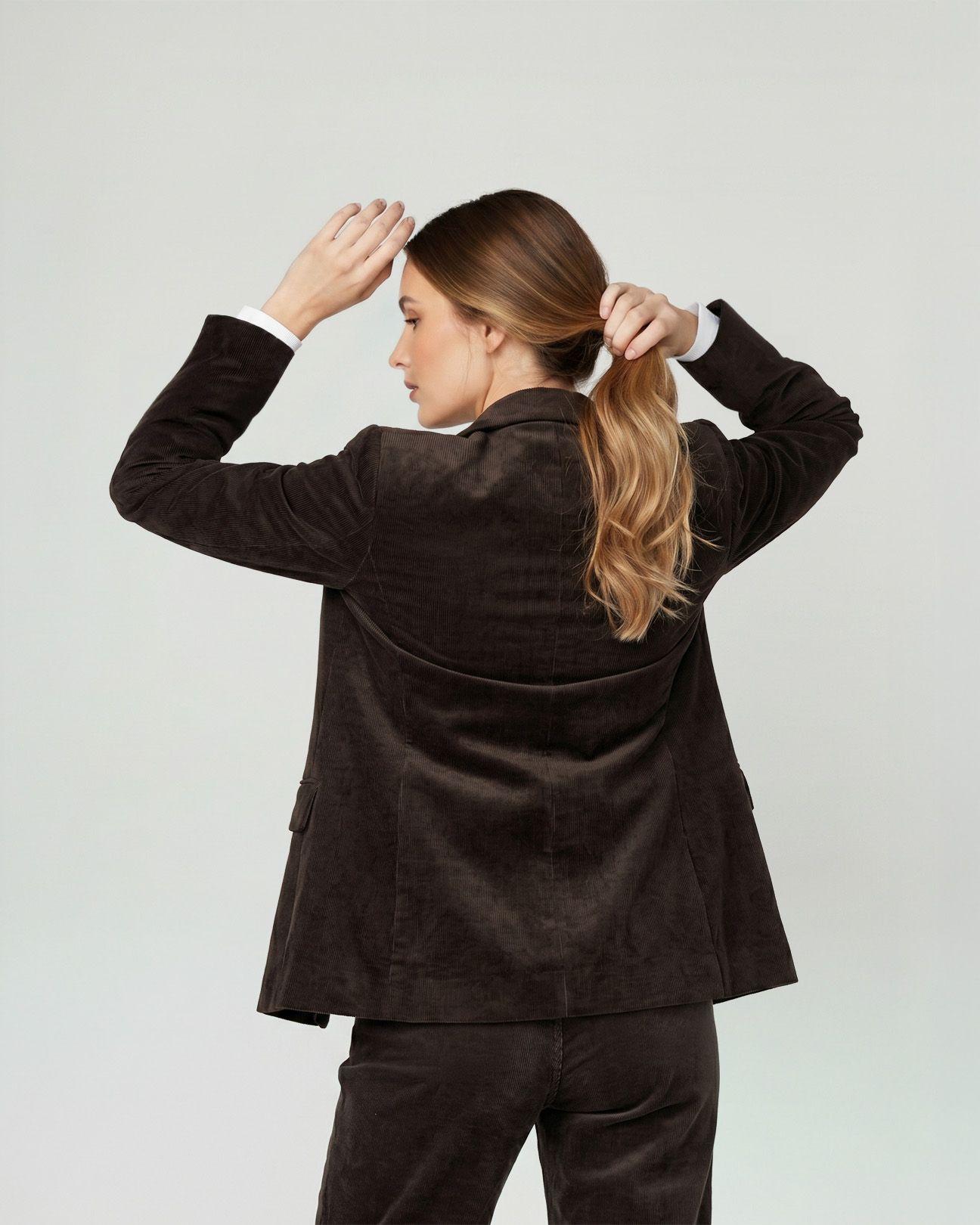Chaqueta Mujer Ida Chocolate Lineatre-2