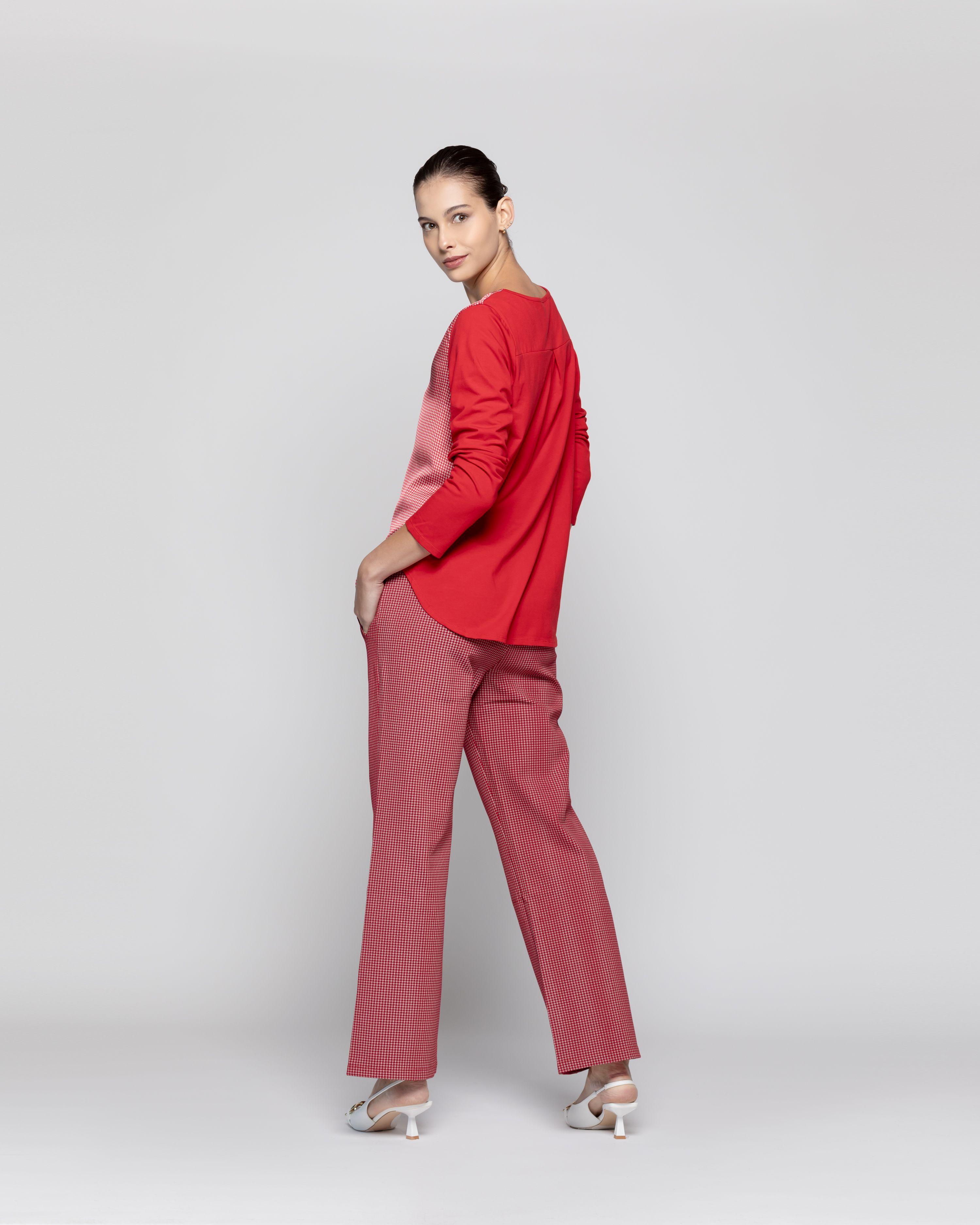 Polera Mujer Genoveva Rojo Lineatre-2