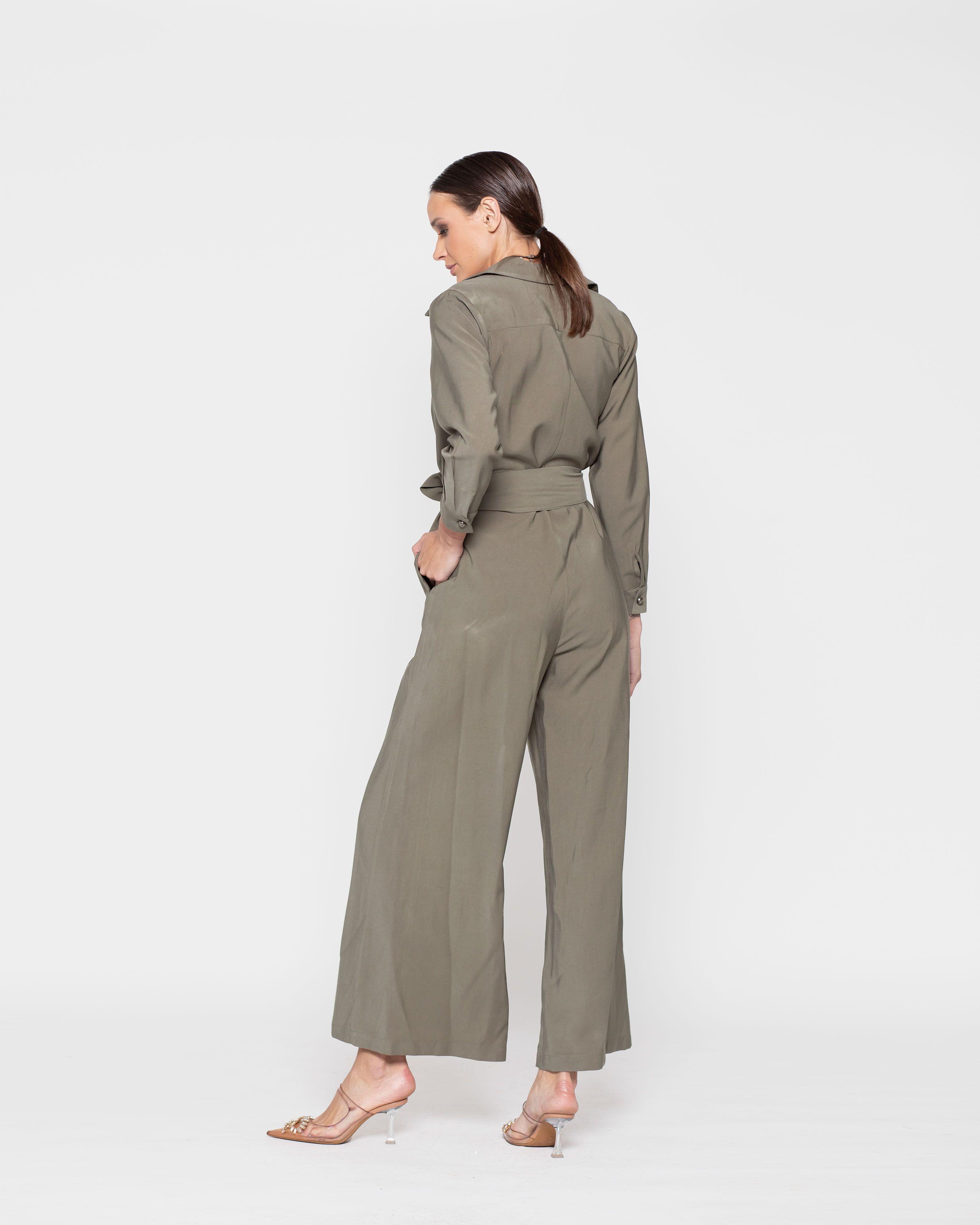 Enterito Mujer Petunia Verde Militar Ludovica-2