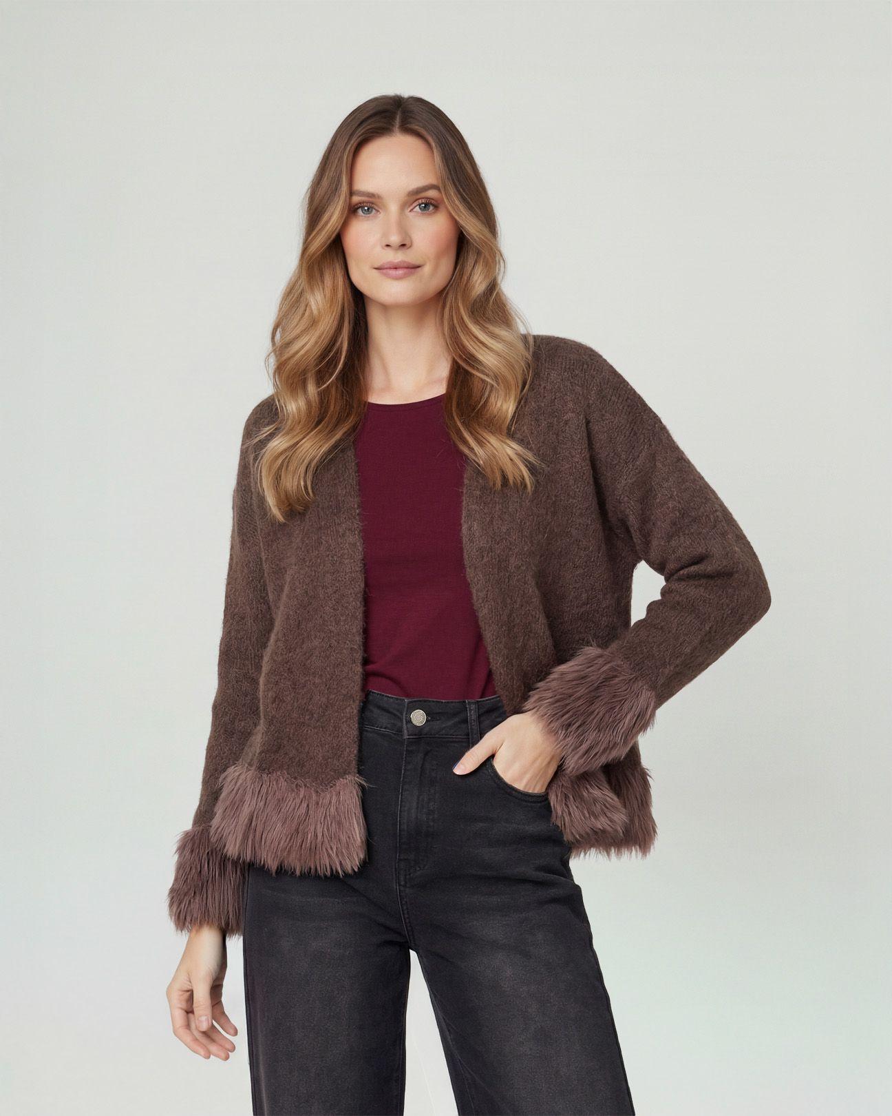 Cardigan Mujer Emma Relaxed Cuello Tipo Kimono Manga Caída Moro Lineatre-0