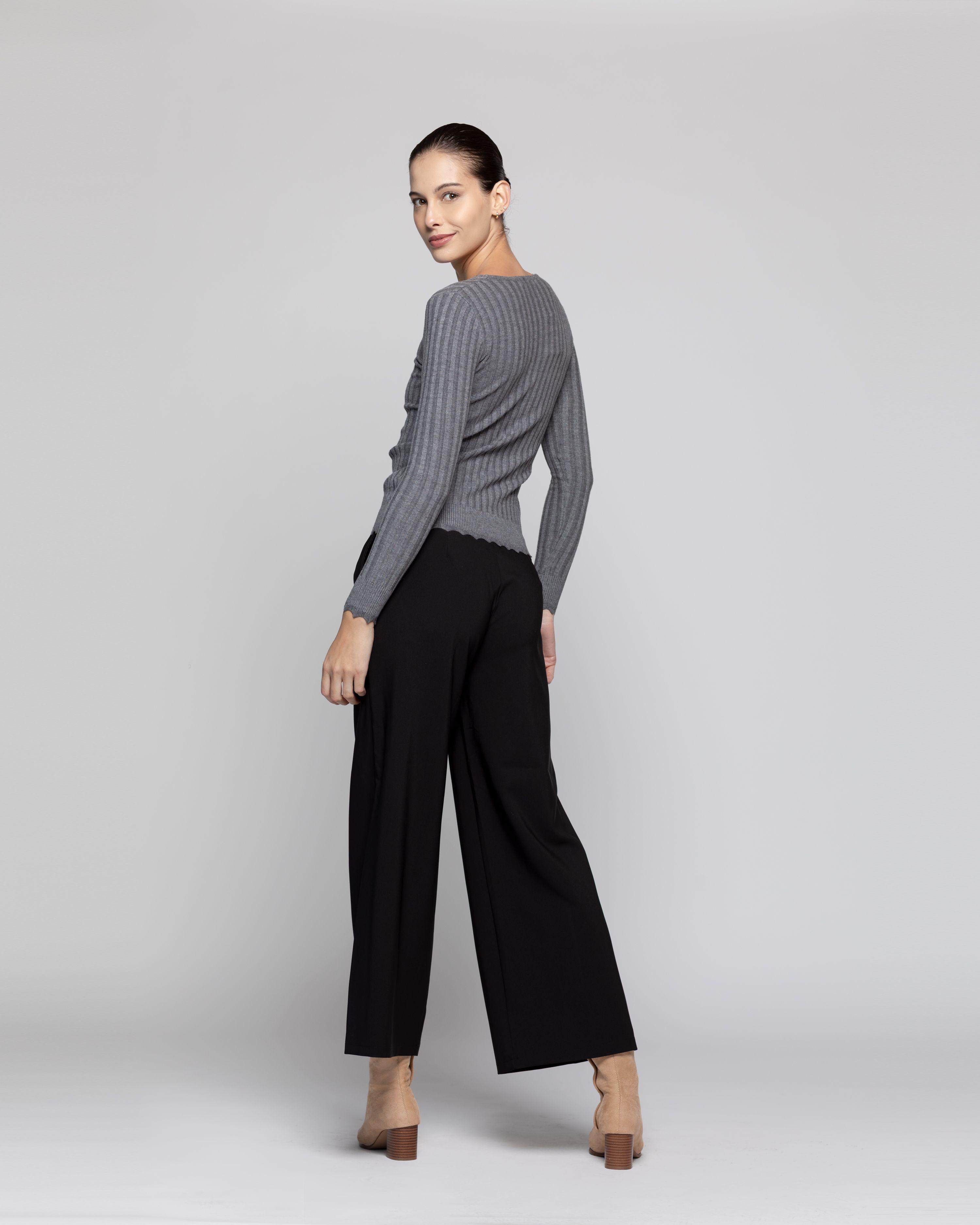 Sweater Mujer Meera Gris Lineatre-2
