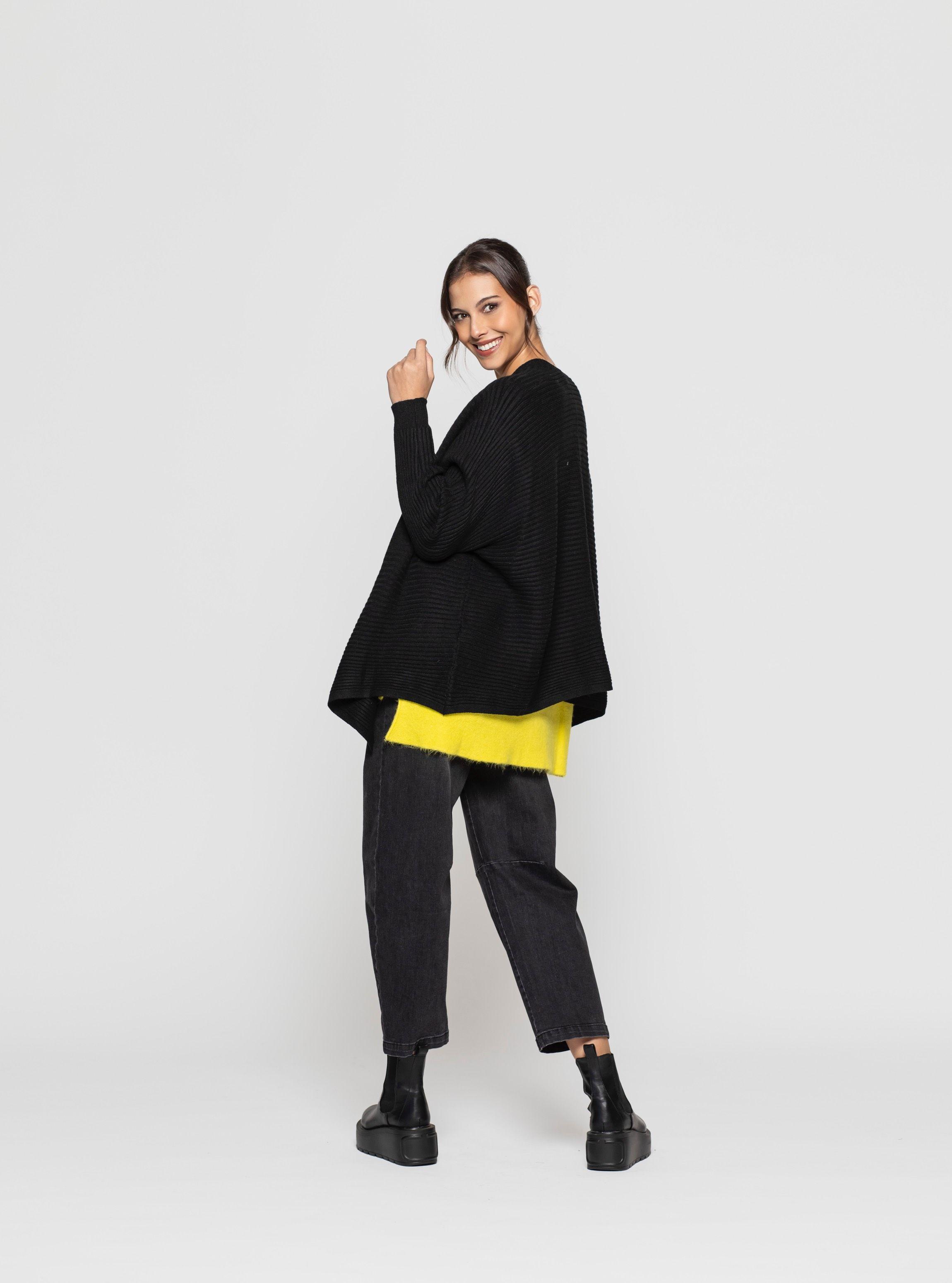 Sweater Mujer Miriel Negro Lineatre-2
