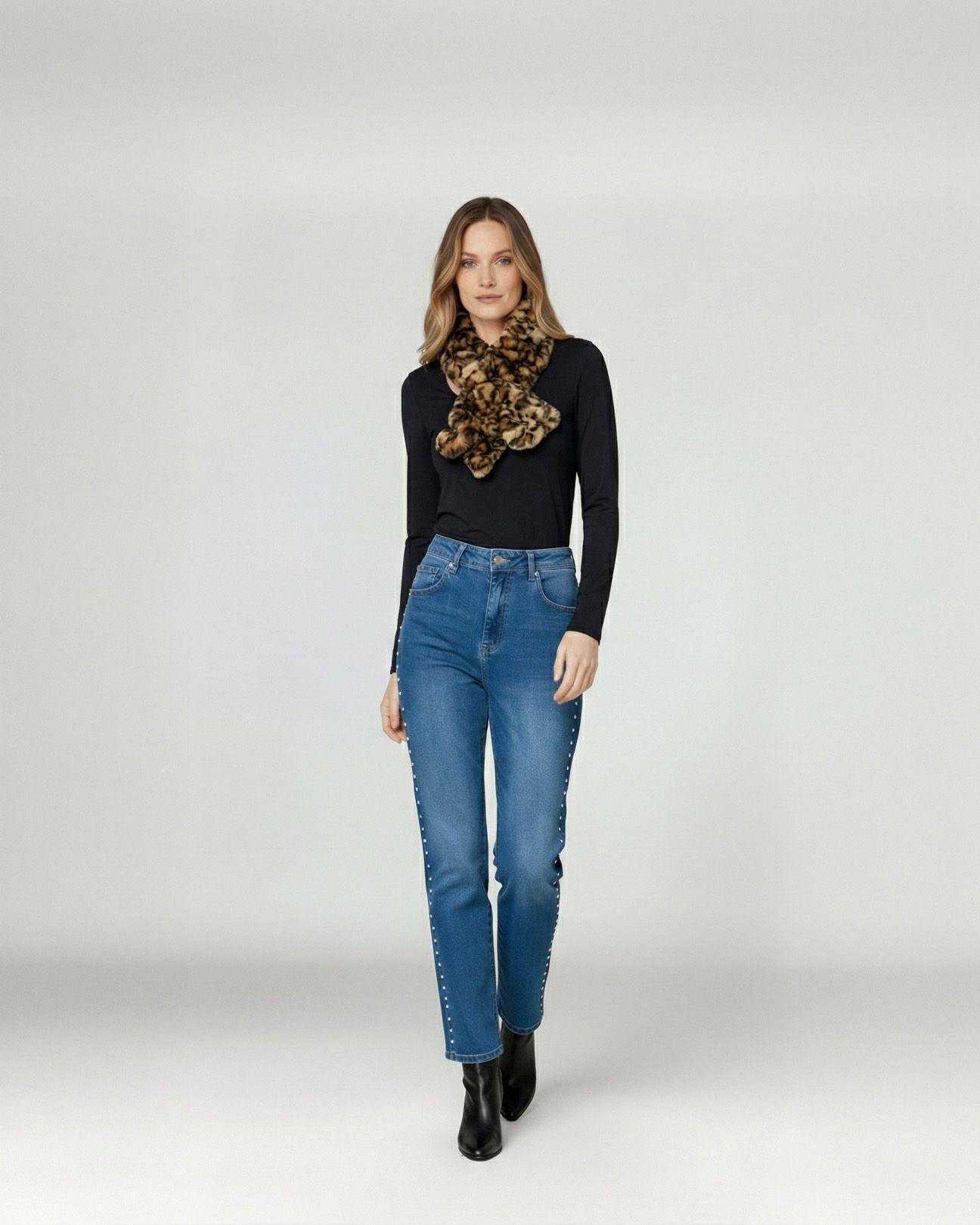 Cuello Mujer Soledad Camel Lineatre-3