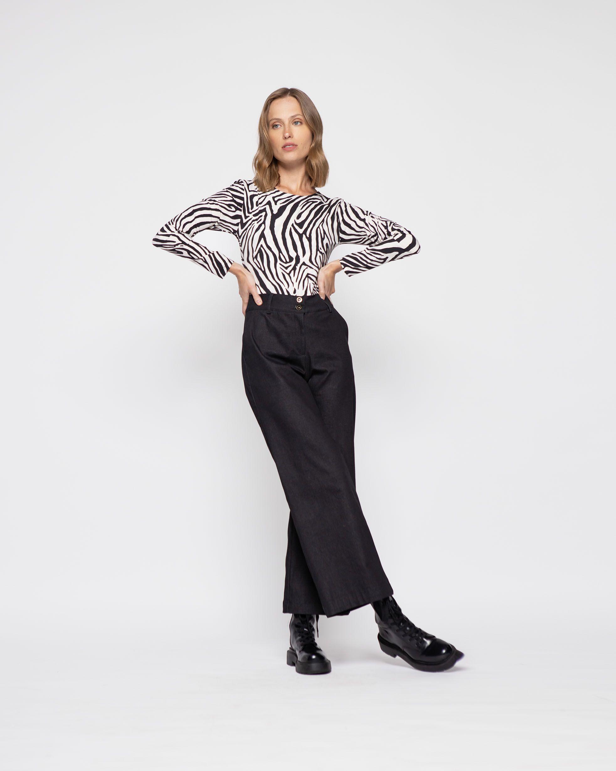 Pantalon Mujer Acacia Negro Ludovica-1