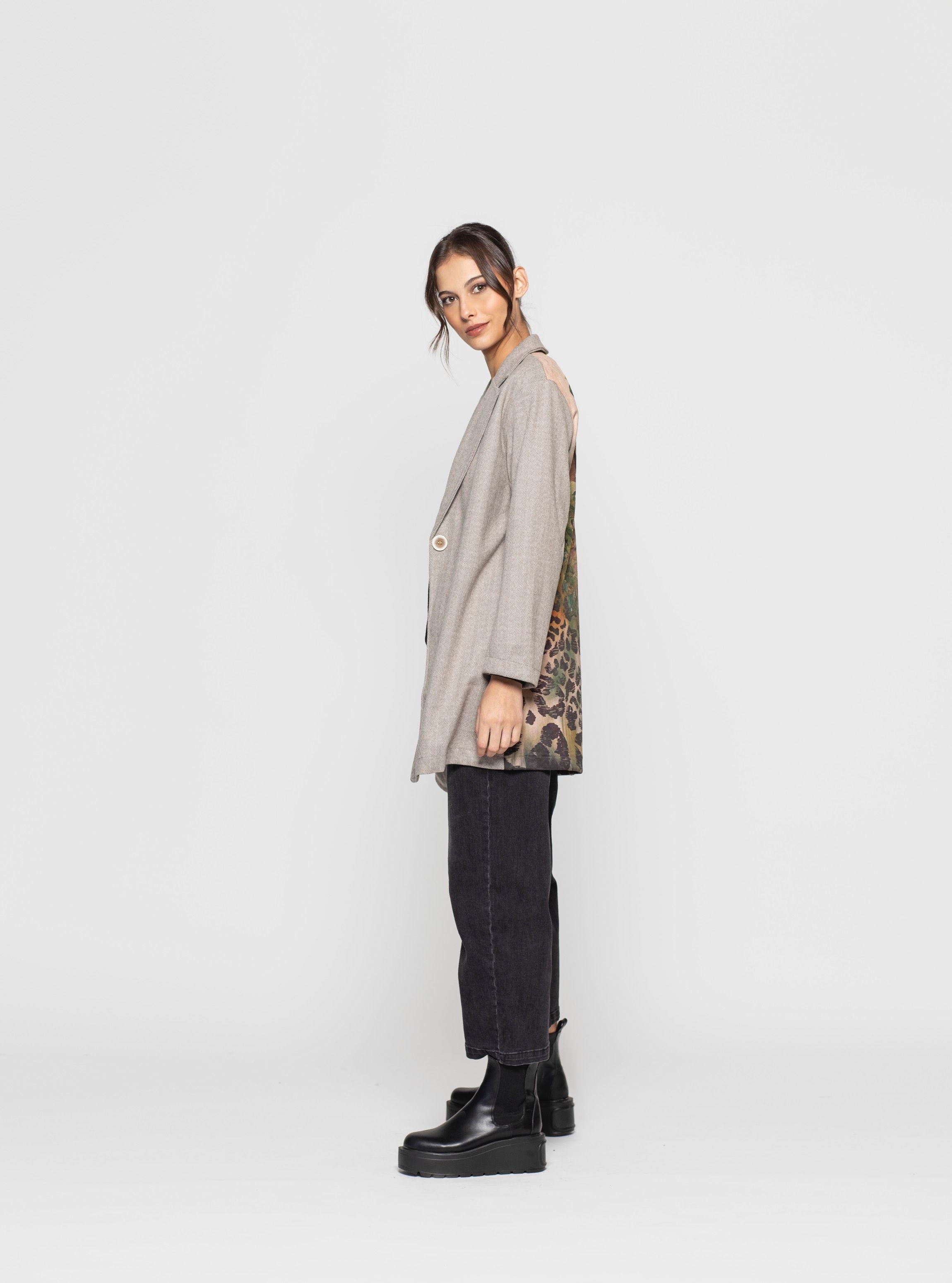Abrigo Mujer Elena Beige Lineatre-2