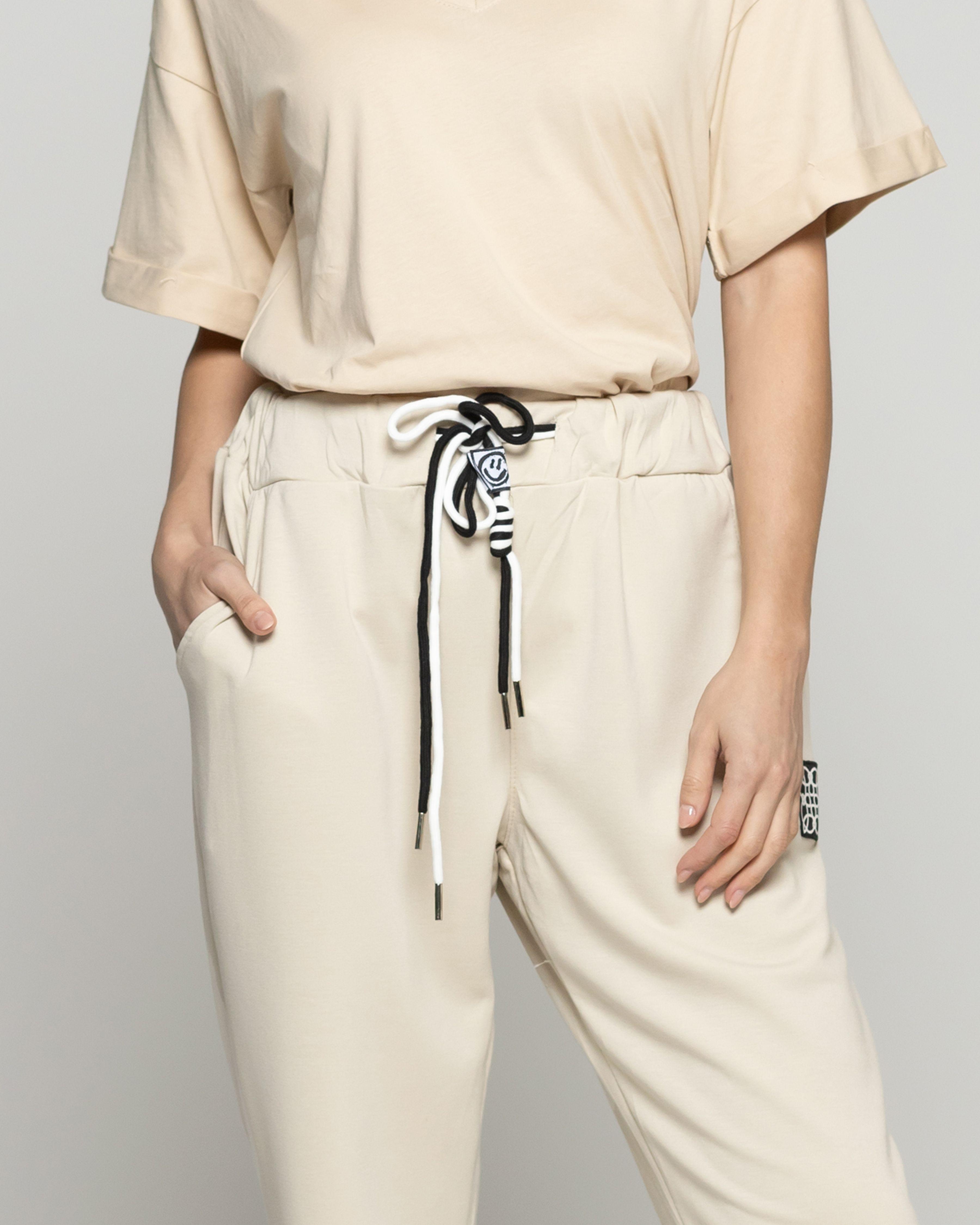 Pantalón Mujer Pastora Buzo Beige Lineatre-4