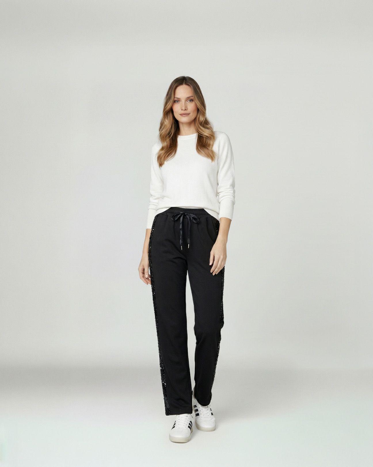 Pantalon Mujer Montserrat Relaxed Negro Lineatre-3