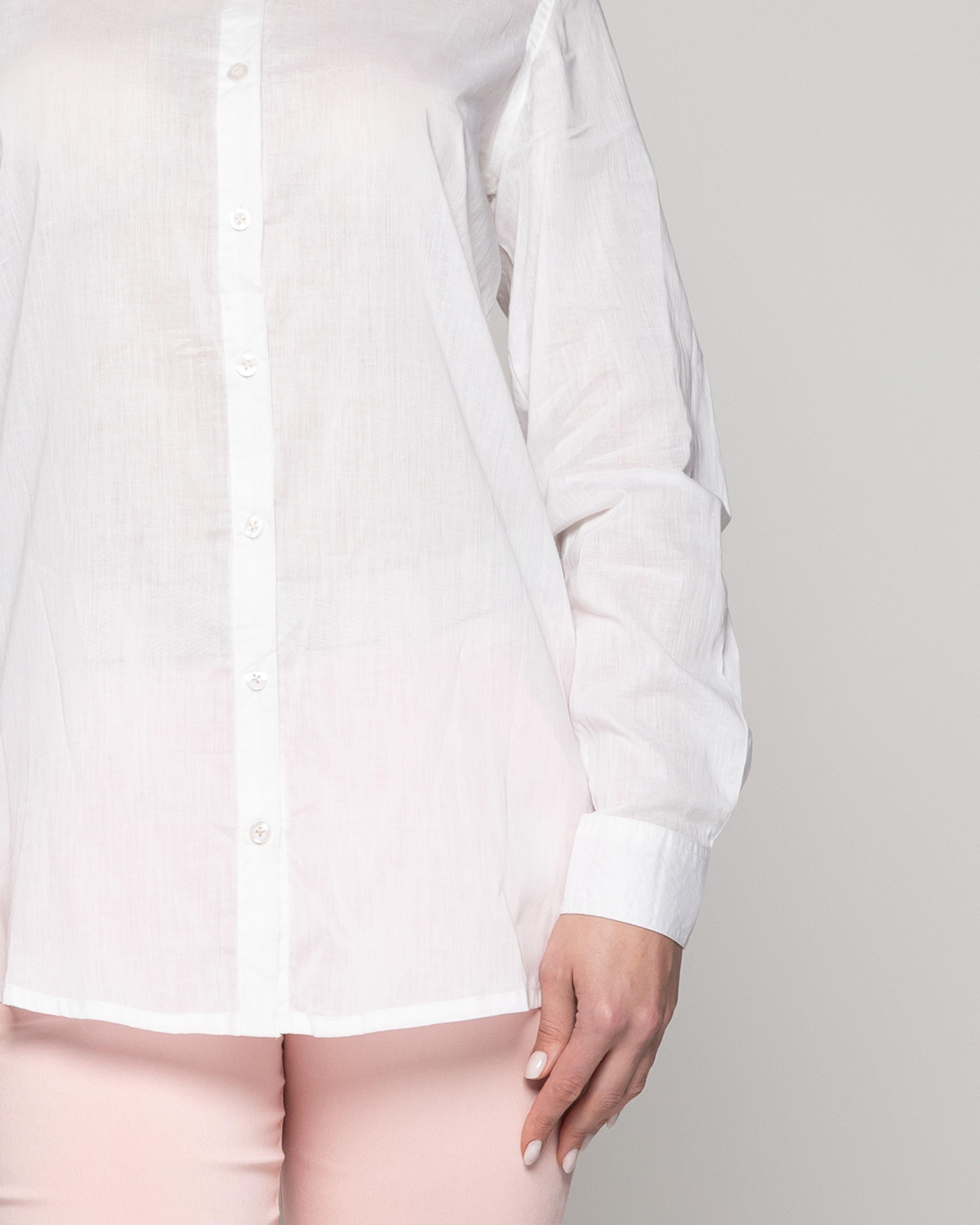 Blusa Mujer Belisa Básica Tela Ligera Blanca Lineatre-2