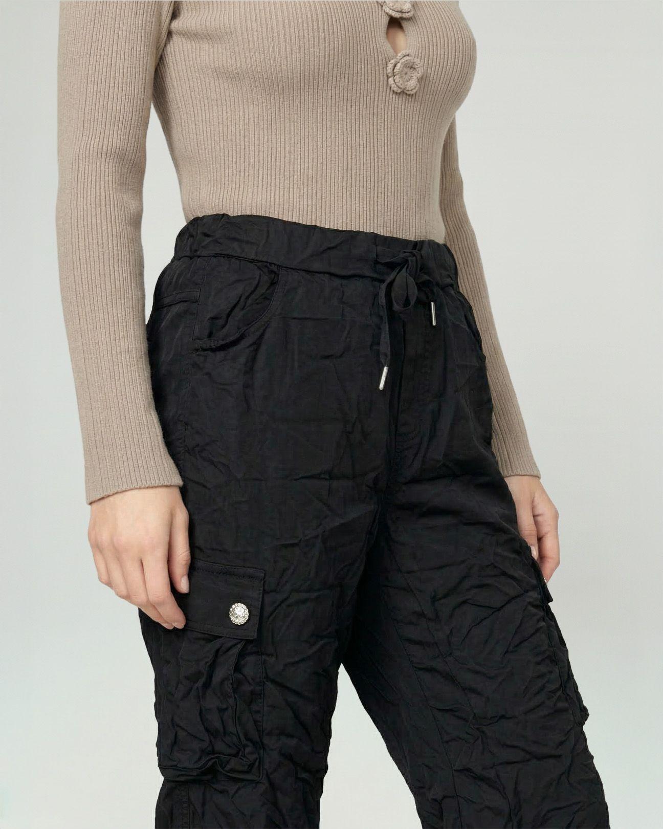 Pantalon Mujer Rosario Relaxed Negro Lineatre-2