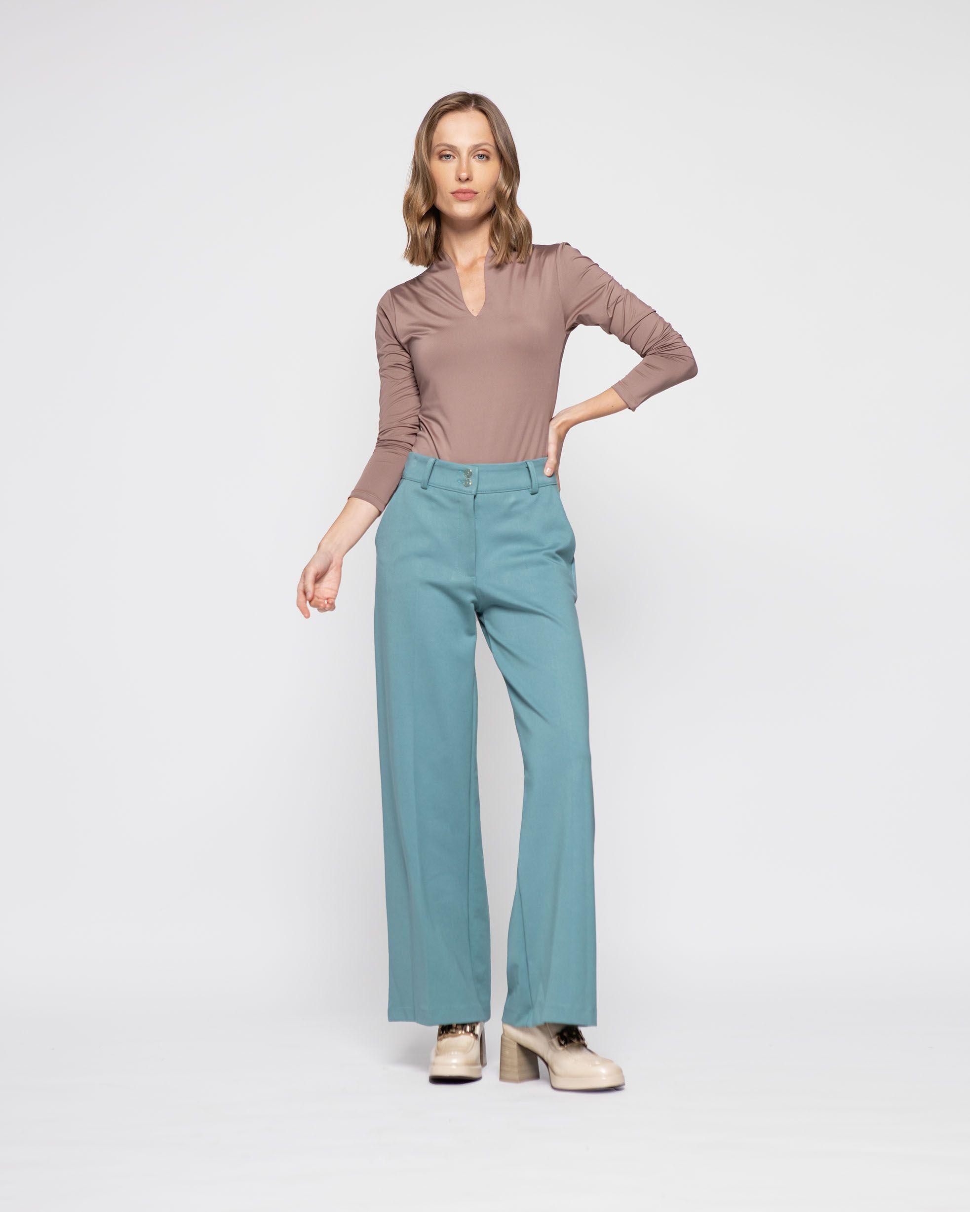 Pantalon Mujer Aleli Verde Menta Ludovica-1