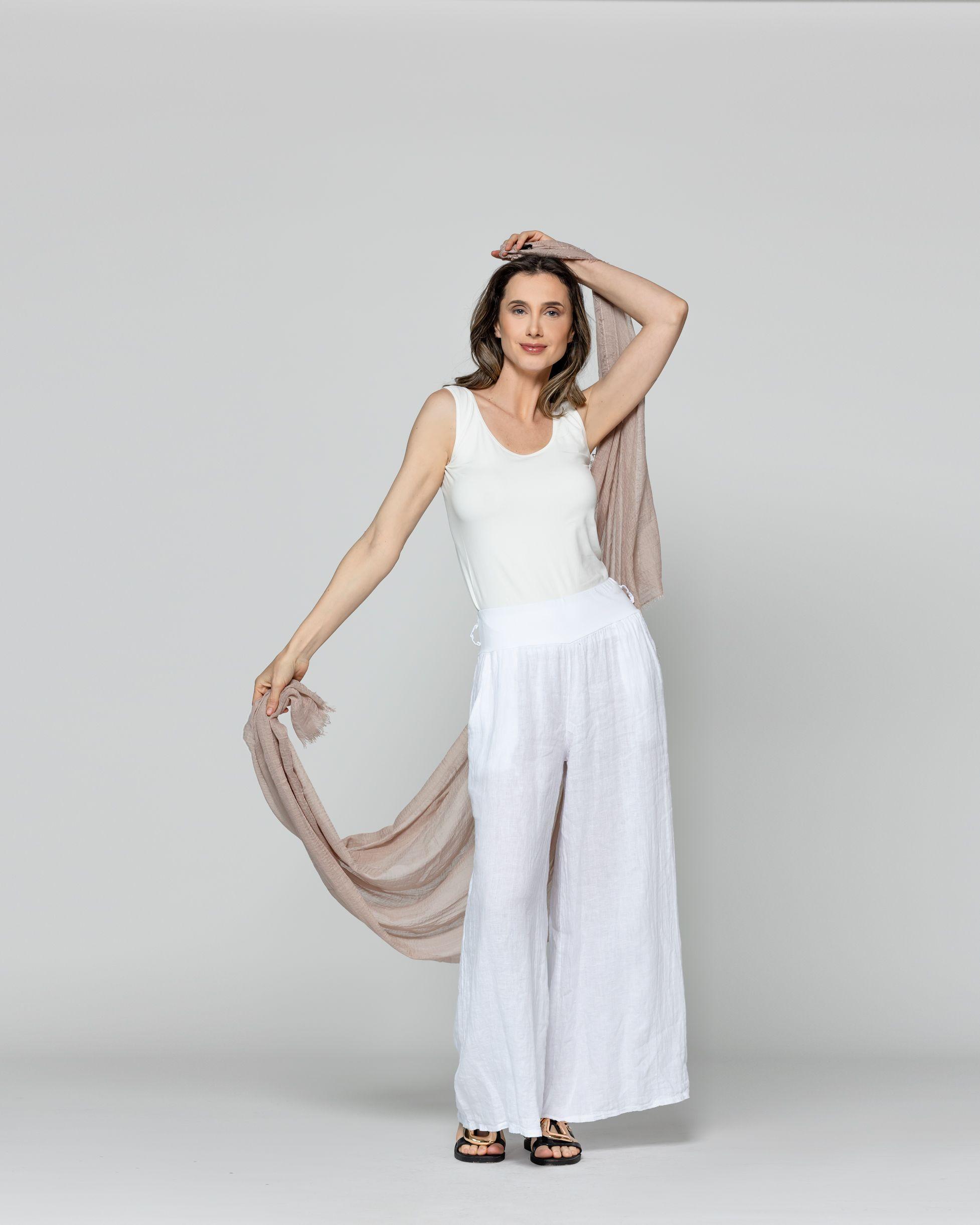 Pañuelo Mujer Con Textura Beige Lineatre-3