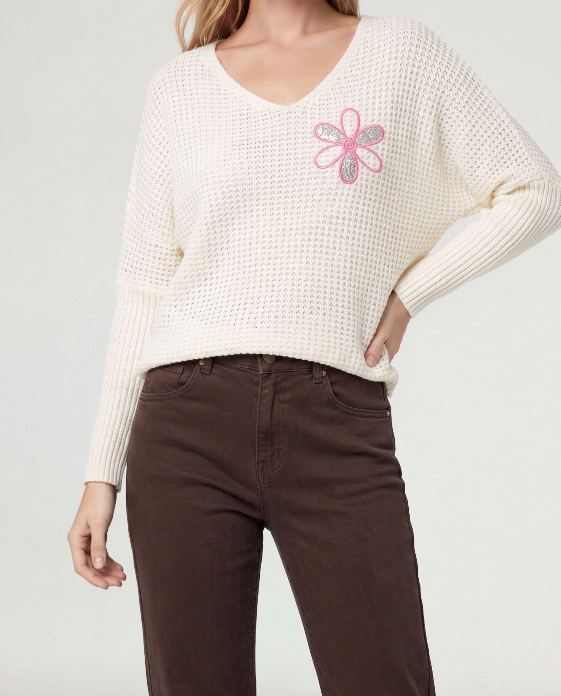 Sweater Mujer Gelsomina Blanco Lineatré-2