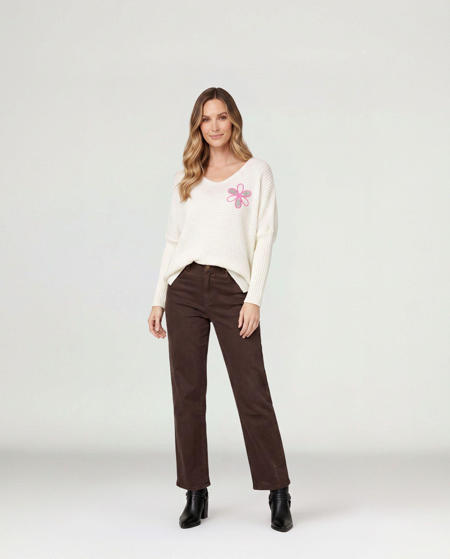 Sweater Mujer Gelsomina Blanco Lineatré-3