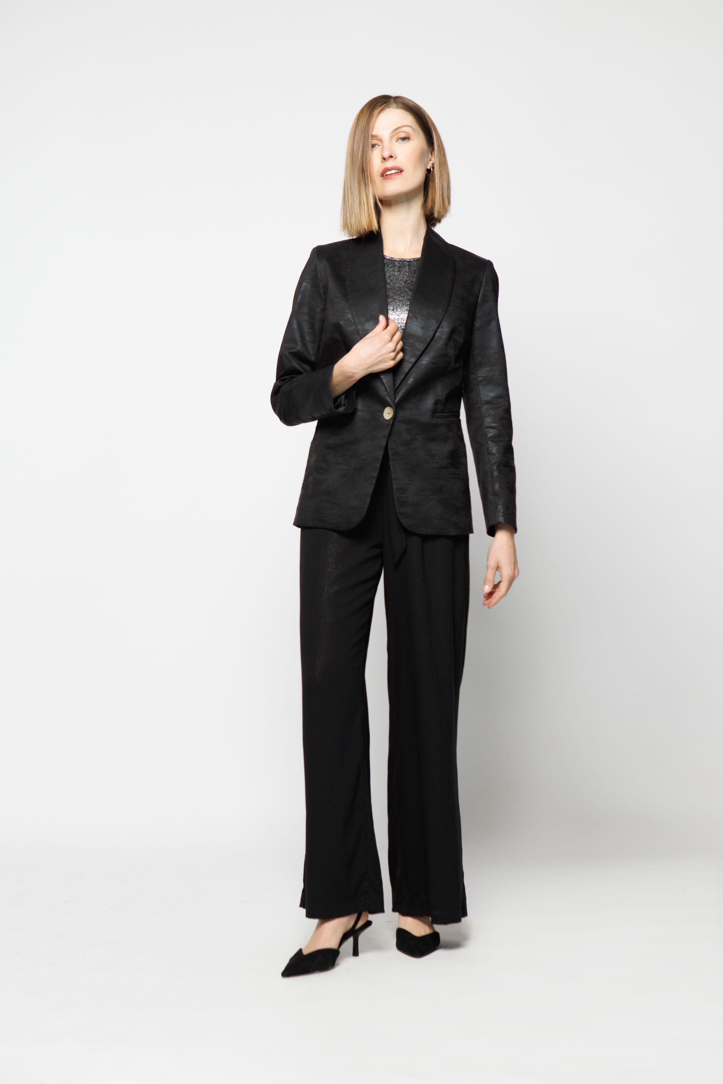 CHAQUETA PEONÍA NEGRO Ludovica-0