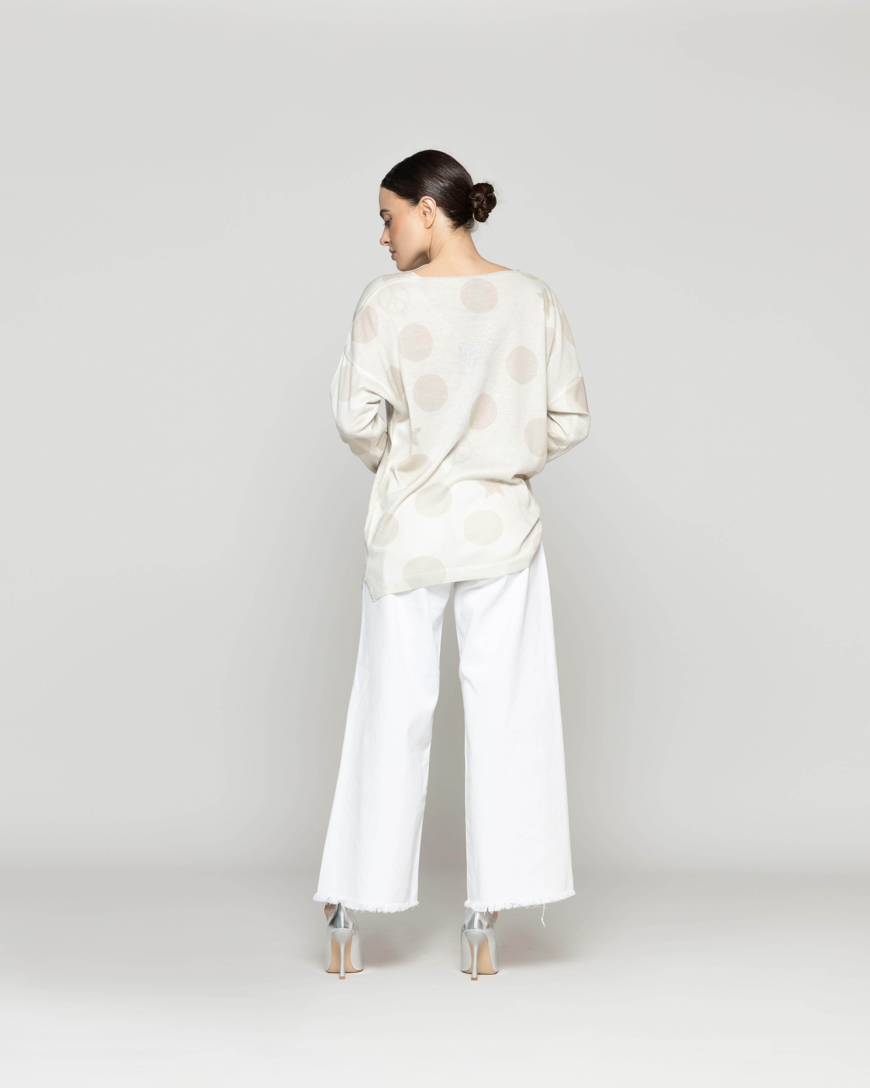 Sweater Mujer Wilma Tela Ligera Con Estampado Gráfico Lineatre-1