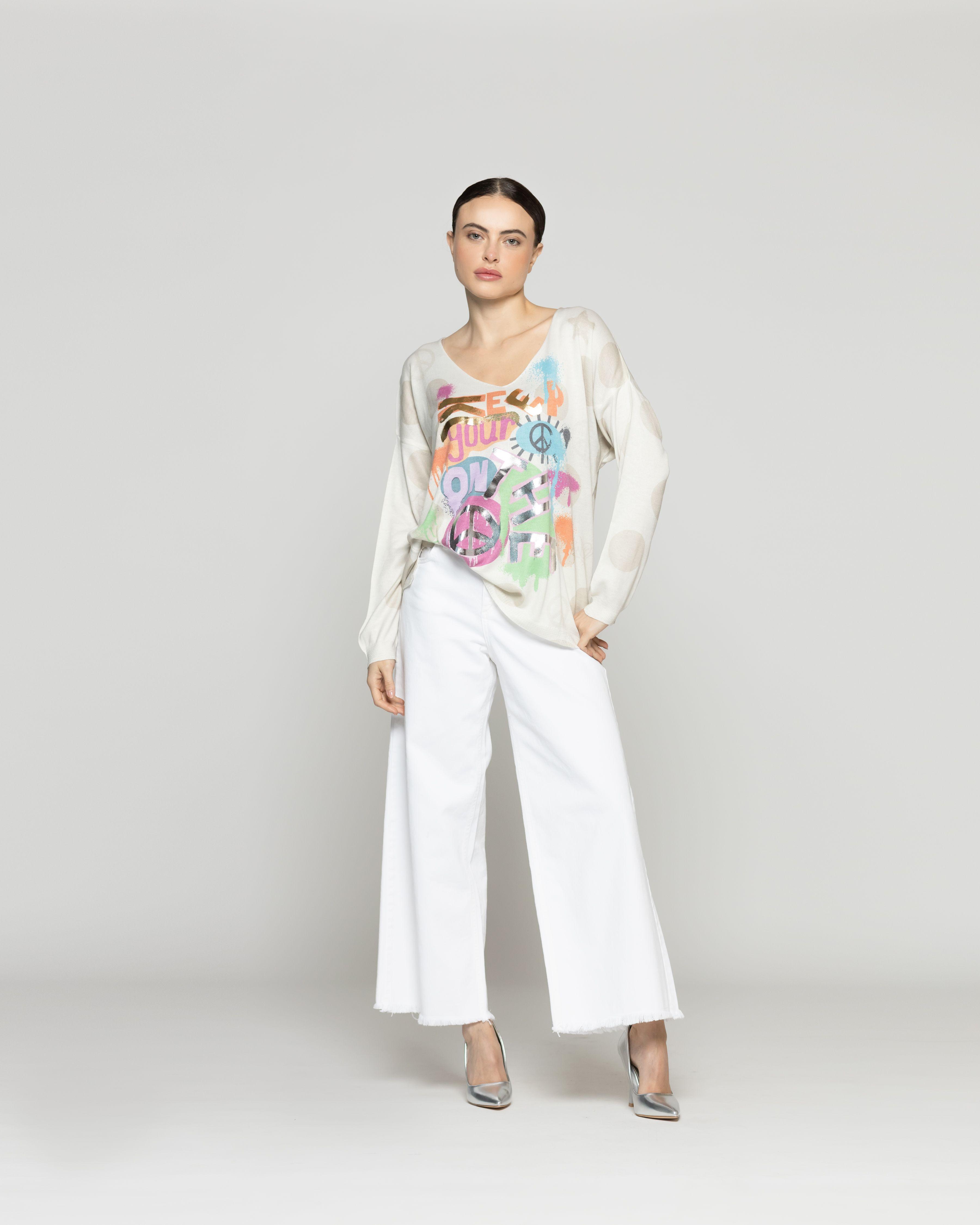 Sweater Mujer Wilma Tela Ligera Con Estampado Gráfico Lineatre-2