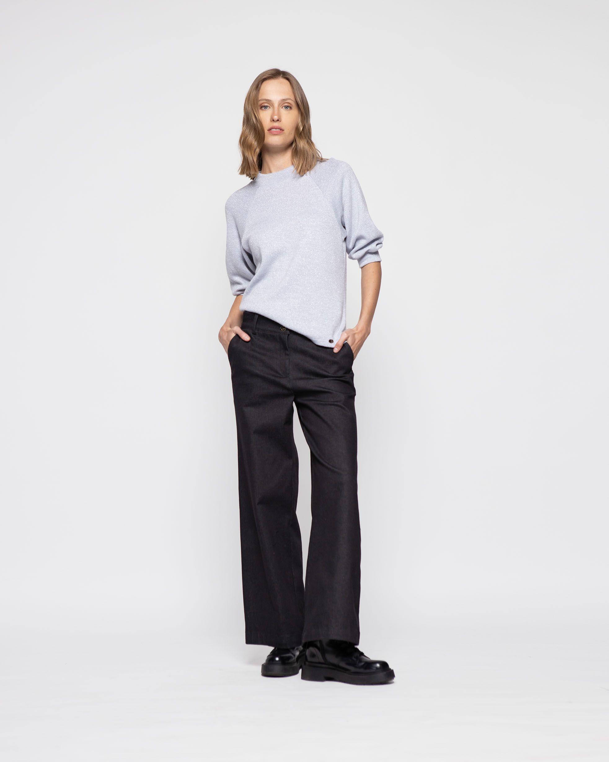 Sweater Mujer Magnolia Gris Ludovica-0