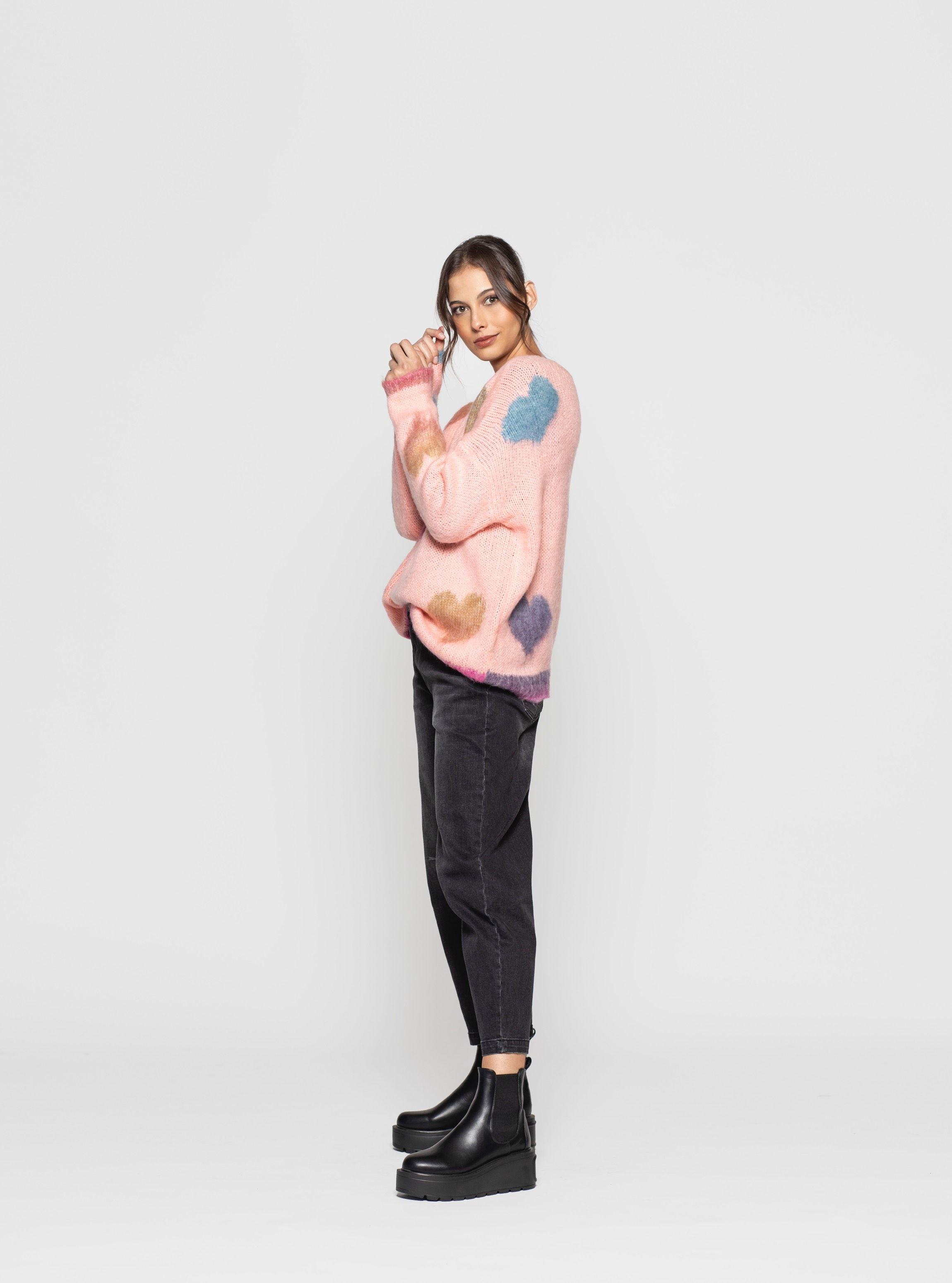 Sweater Mujer Hanne Rosado Lineatre-2