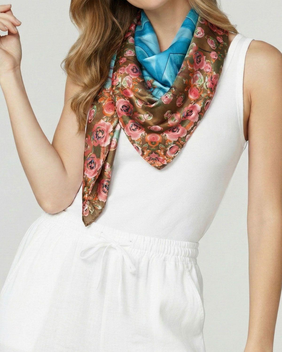 Pañuelo Mujer Giovanna Turquesa Lineatre-3