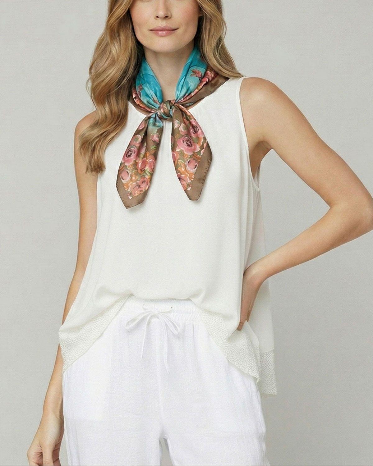 Pañuelo Mujer Giovanna Turquesa Lineatre-4