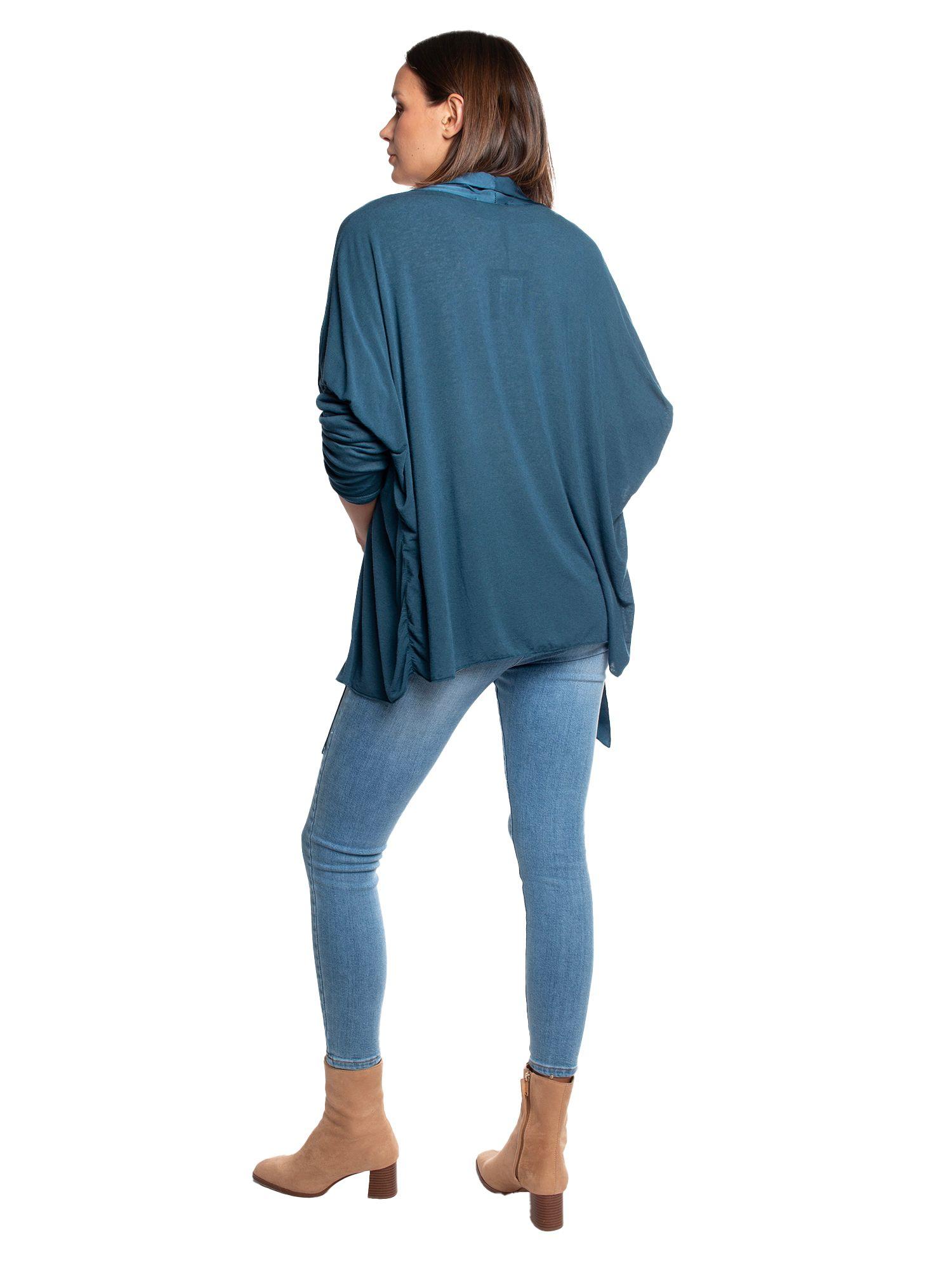 Cardigan Mujer Azul Lineatre-1