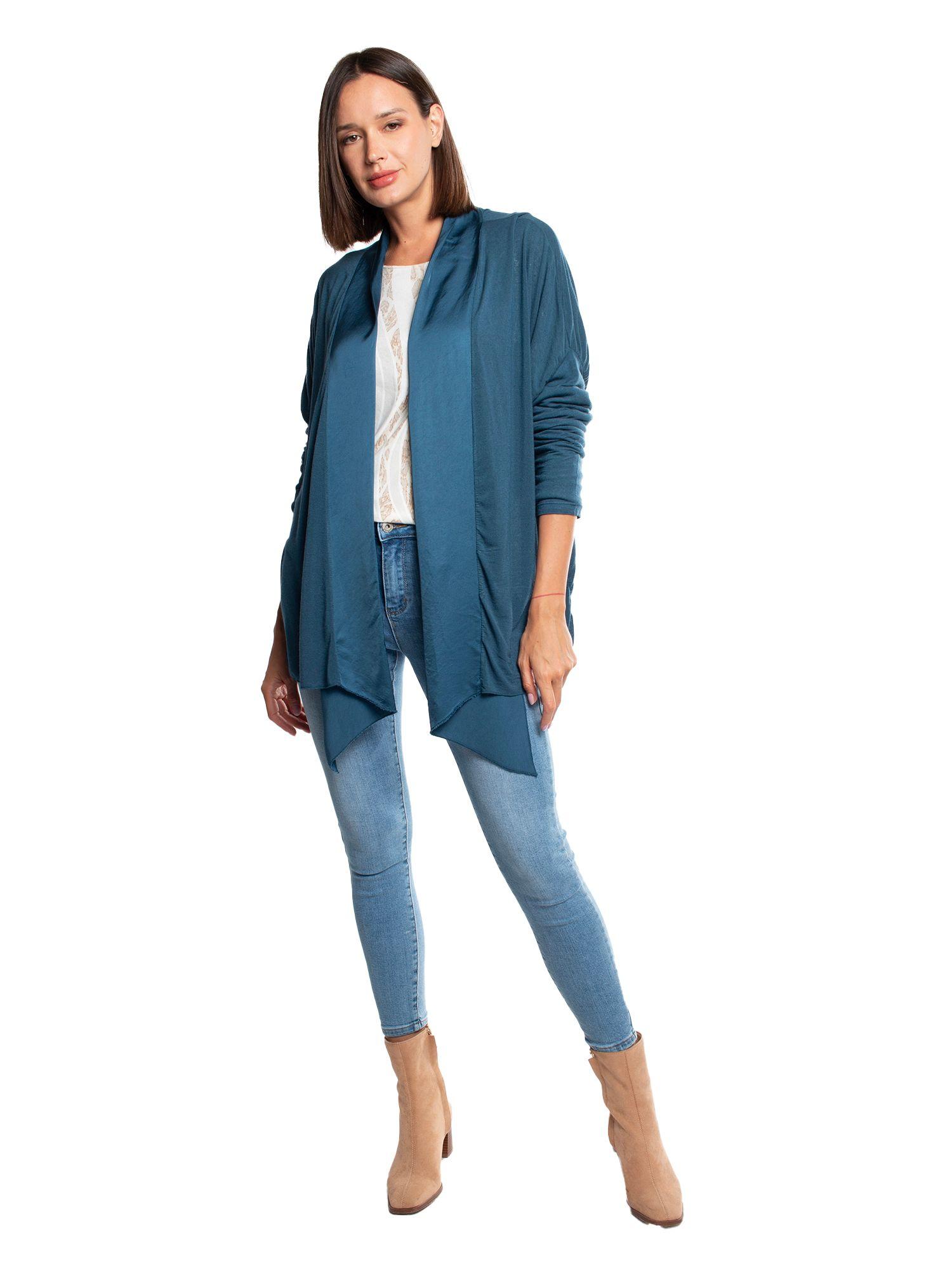 Cardigan Mujer Azul Lineatre-3