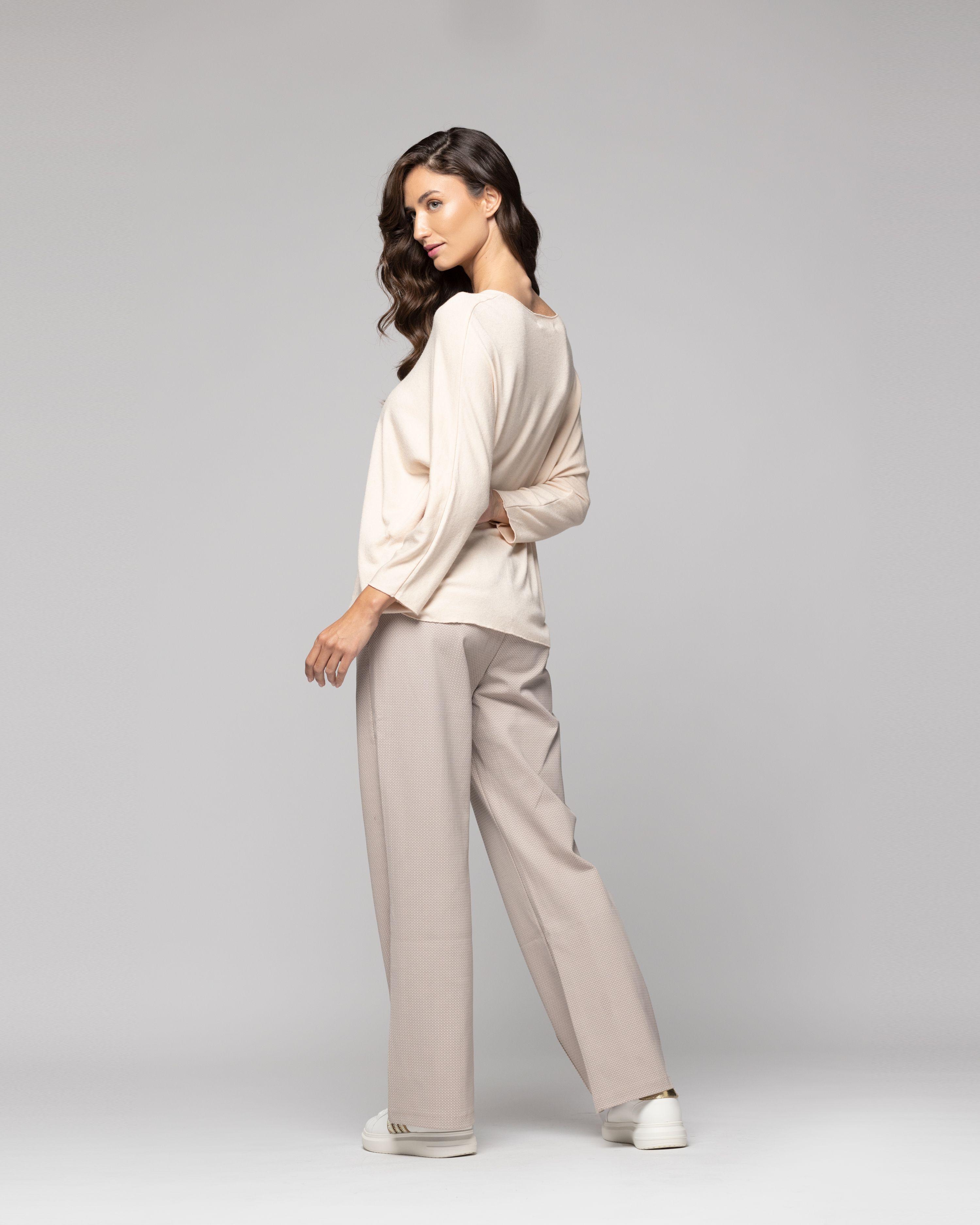 Sweater Mujer Imani Beige Lineatre-2