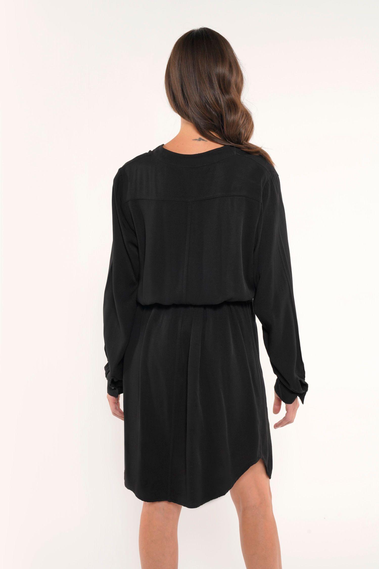 Vestido Gaetana Negro Lineatre-2