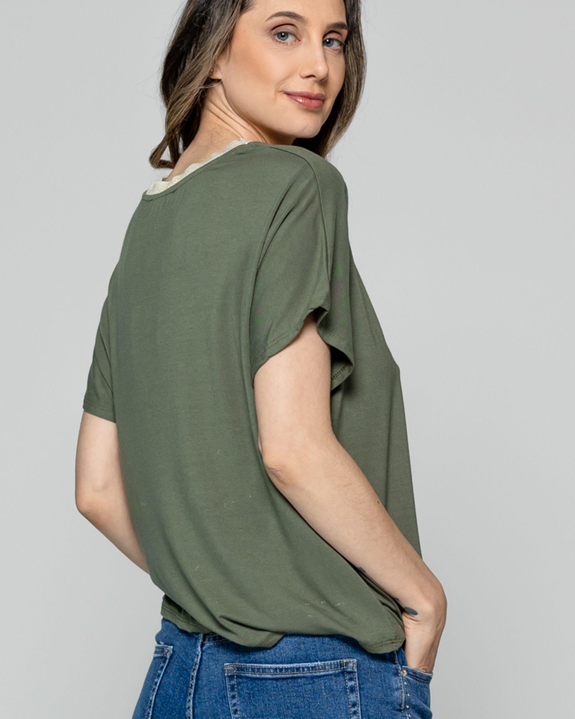 Polera Mujer Ottavia Cuello Redondo Brillante Café Kaki Lineatre-3