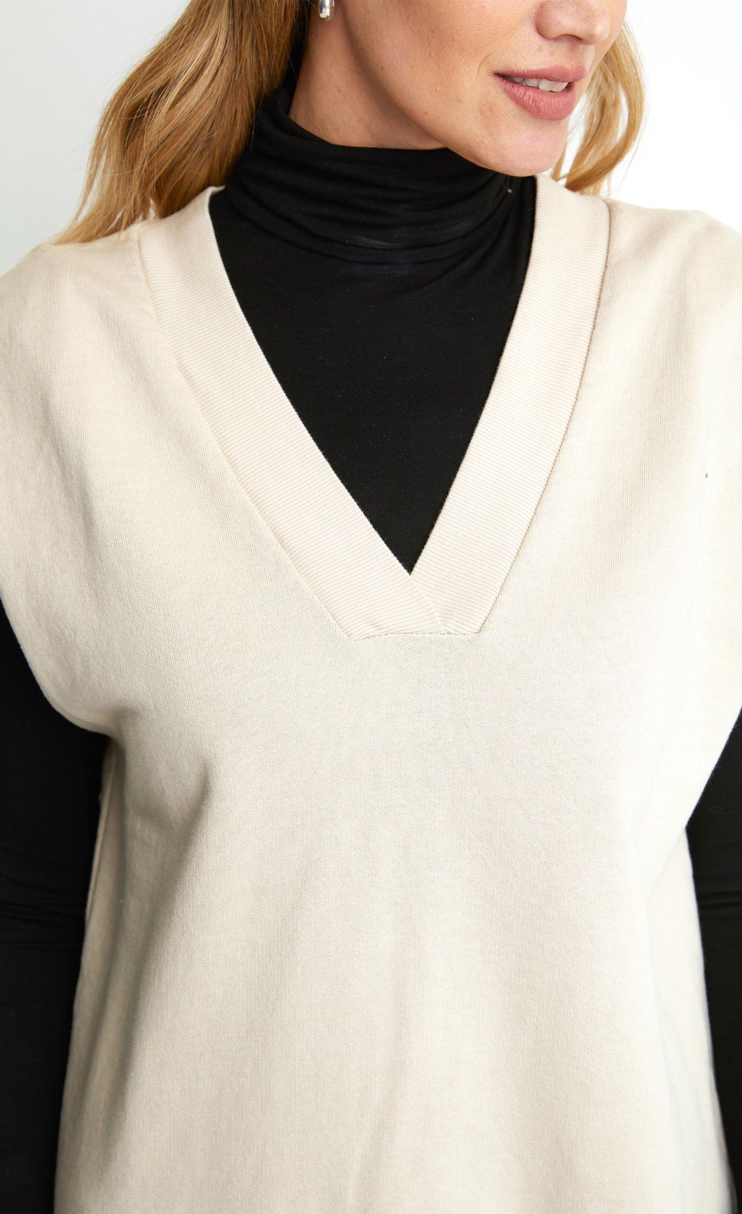 Gillet beige lineatre-3