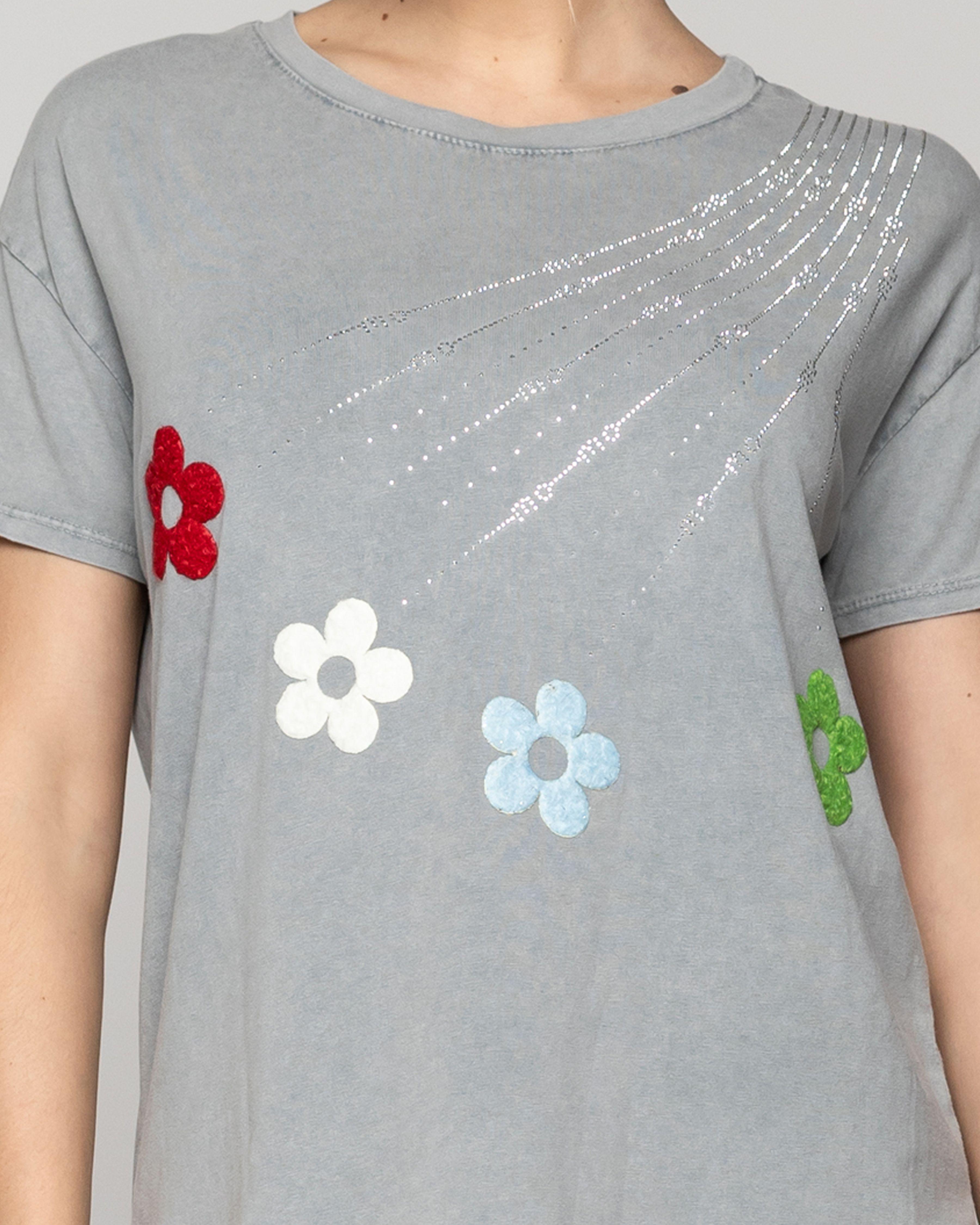 Polera Mujer Olinda Gris Bordada Con Brillos Lineatre-2
