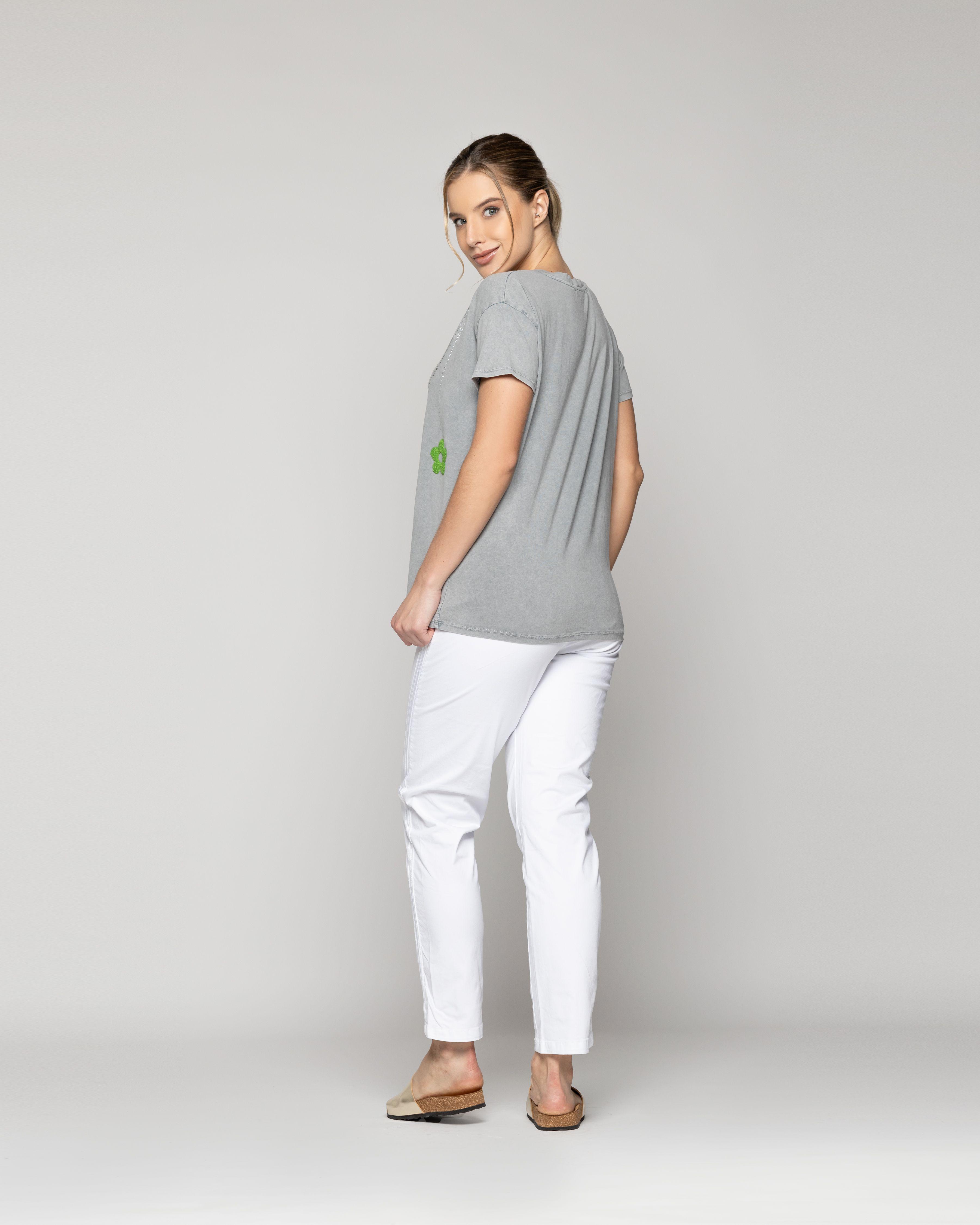 Polera Mujer Olinda Gris Bordada Con Brillos Lineatre-3