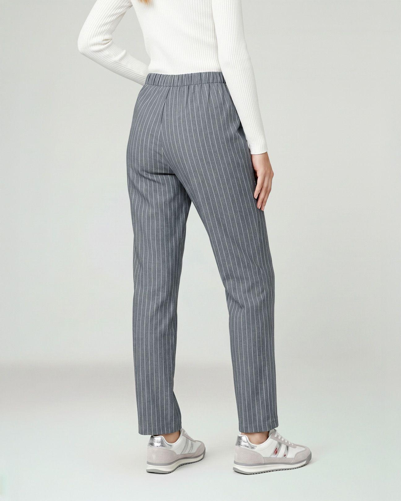 Pantalón Mujer Elena Gris Lineatré-1