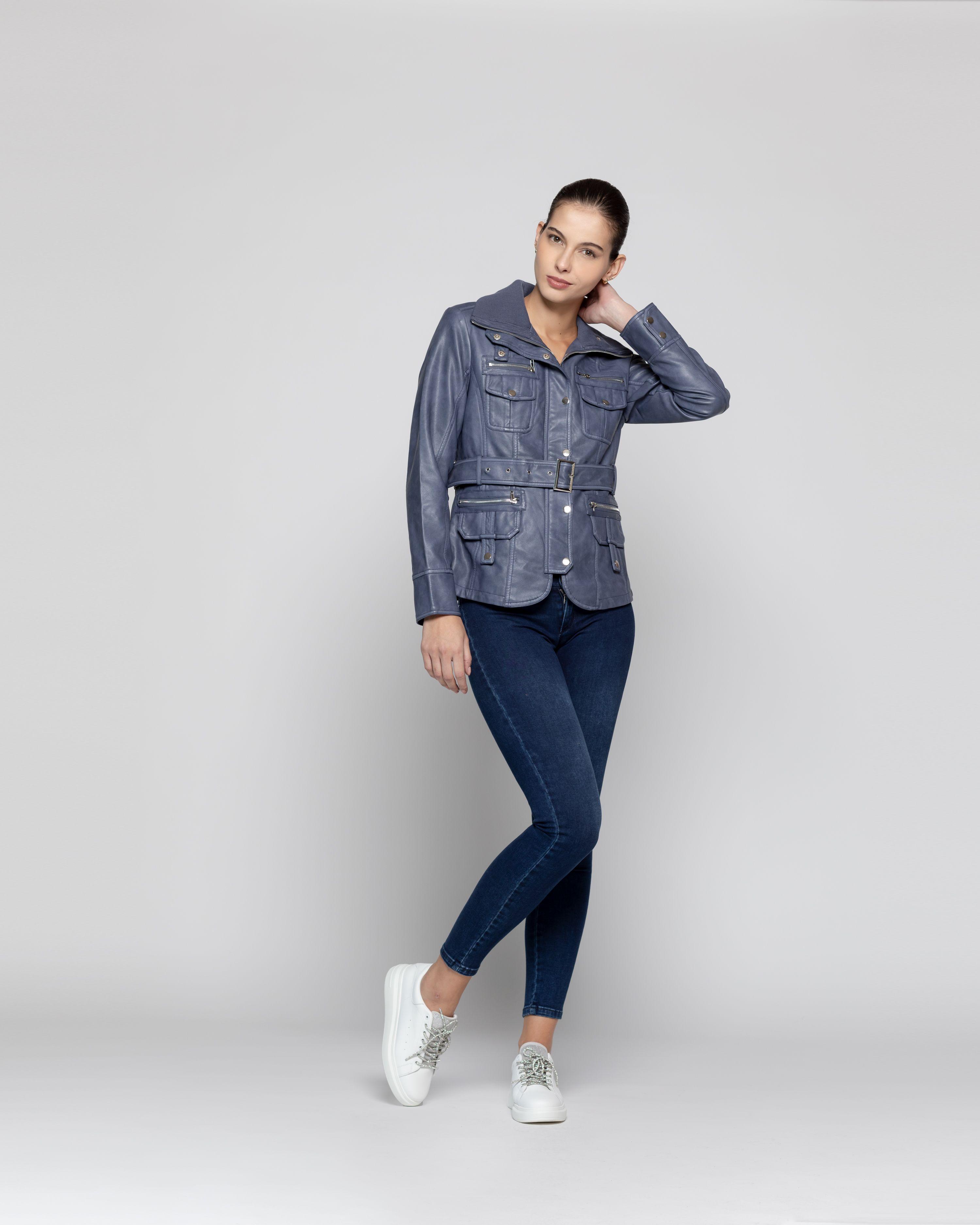 Chaqueta Mujer Chiara Azul Lineatre-0