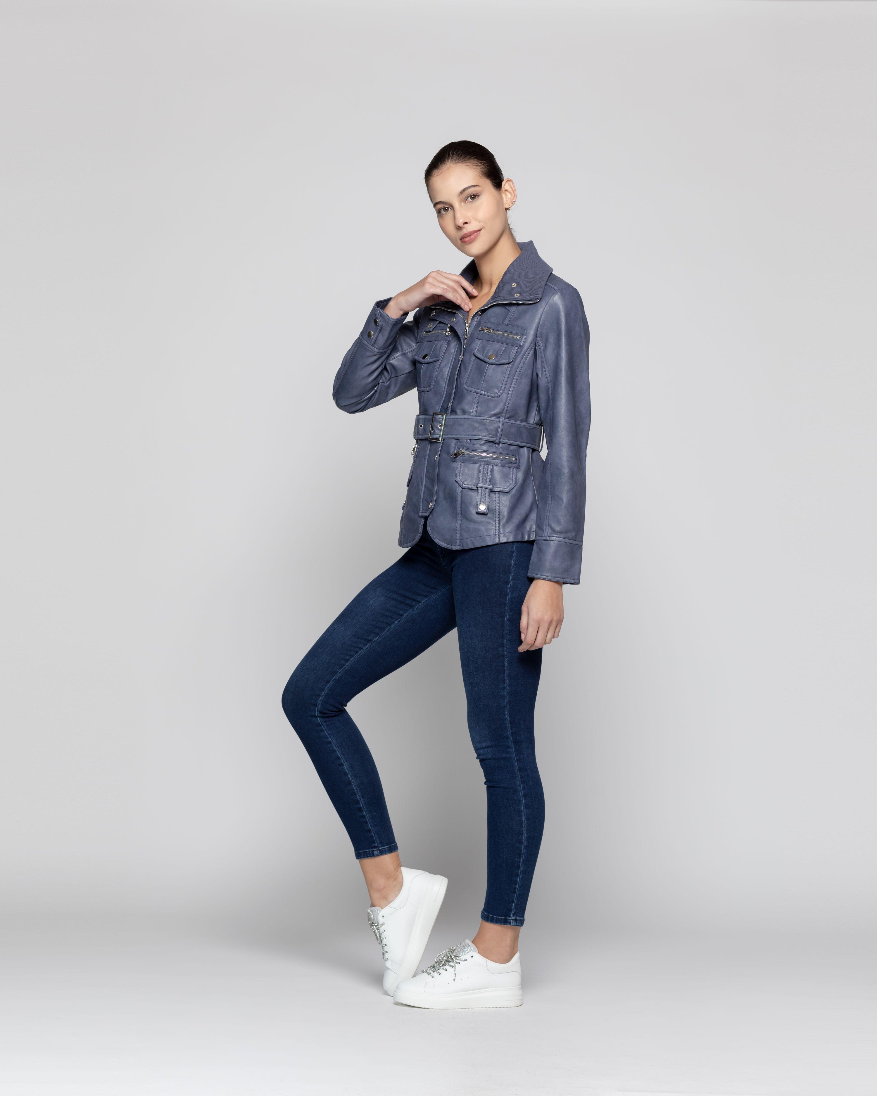 Chaqueta Mujer Chiara Azul Lineatre-1