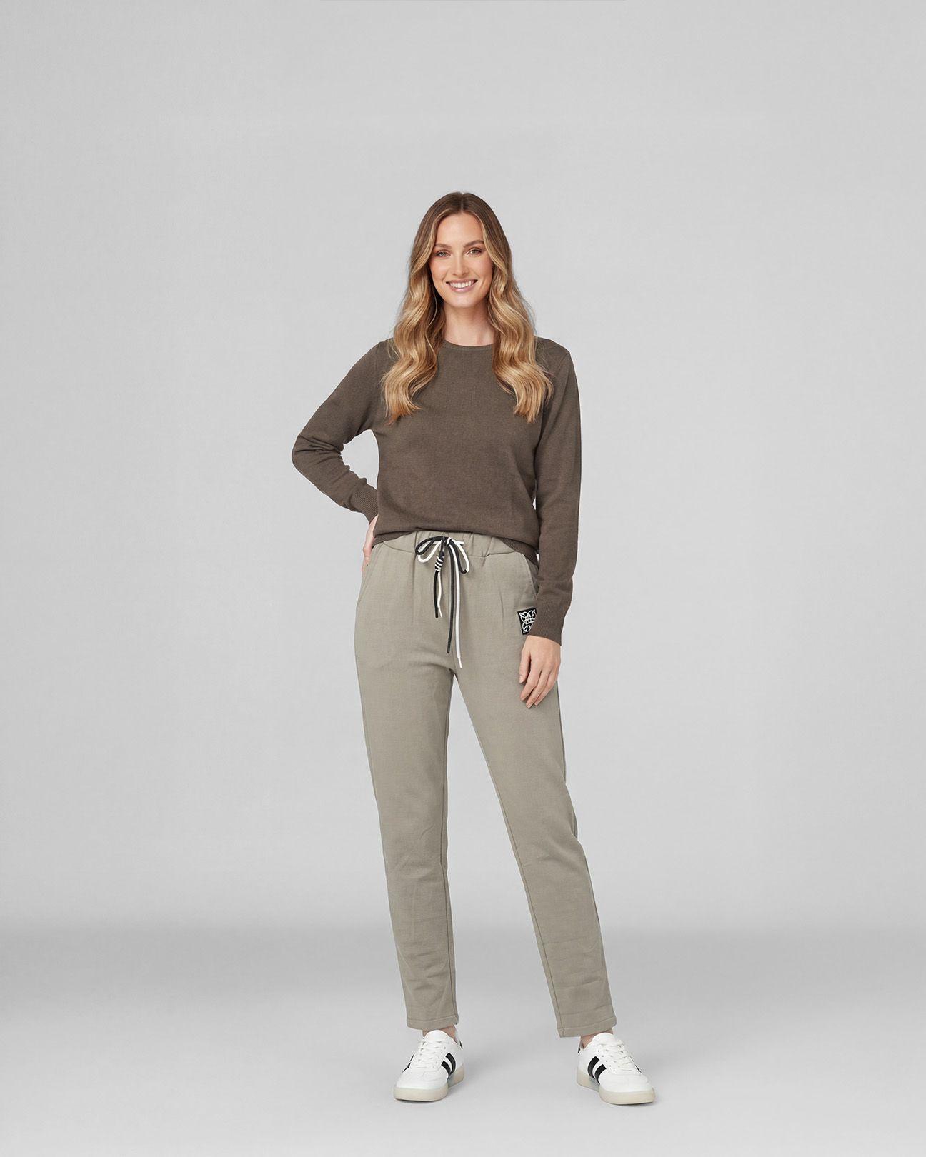 Pantalon Mujer Anna Regular Beige Lineatre-3