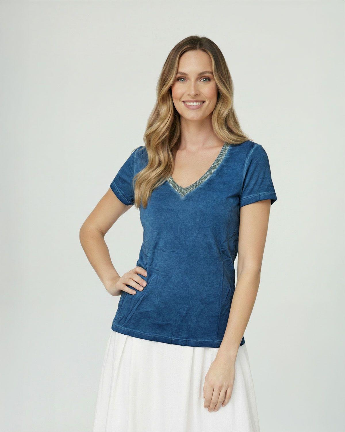 Polera Mujer Antonella Regular Jeans Lineatre-1