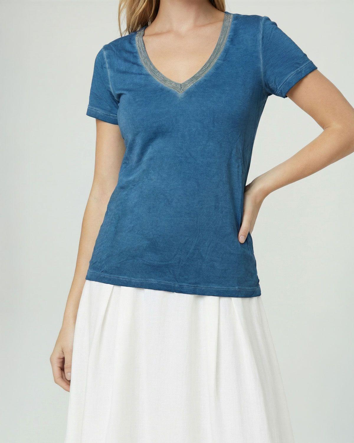 Polera Mujer Antonella Regular Jeans Lineatre-3