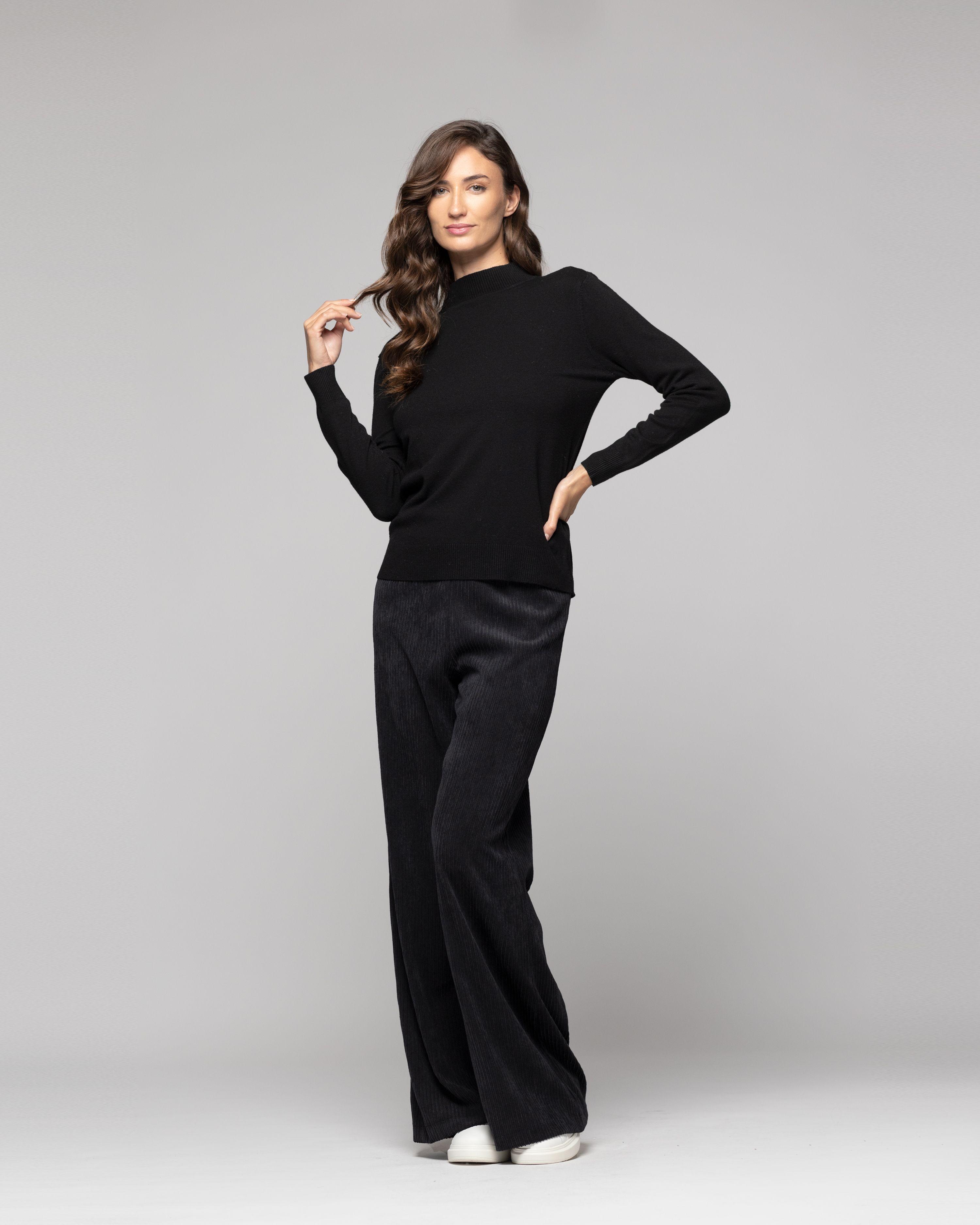 Sweater Mujer Nube Negro Lineatre-1