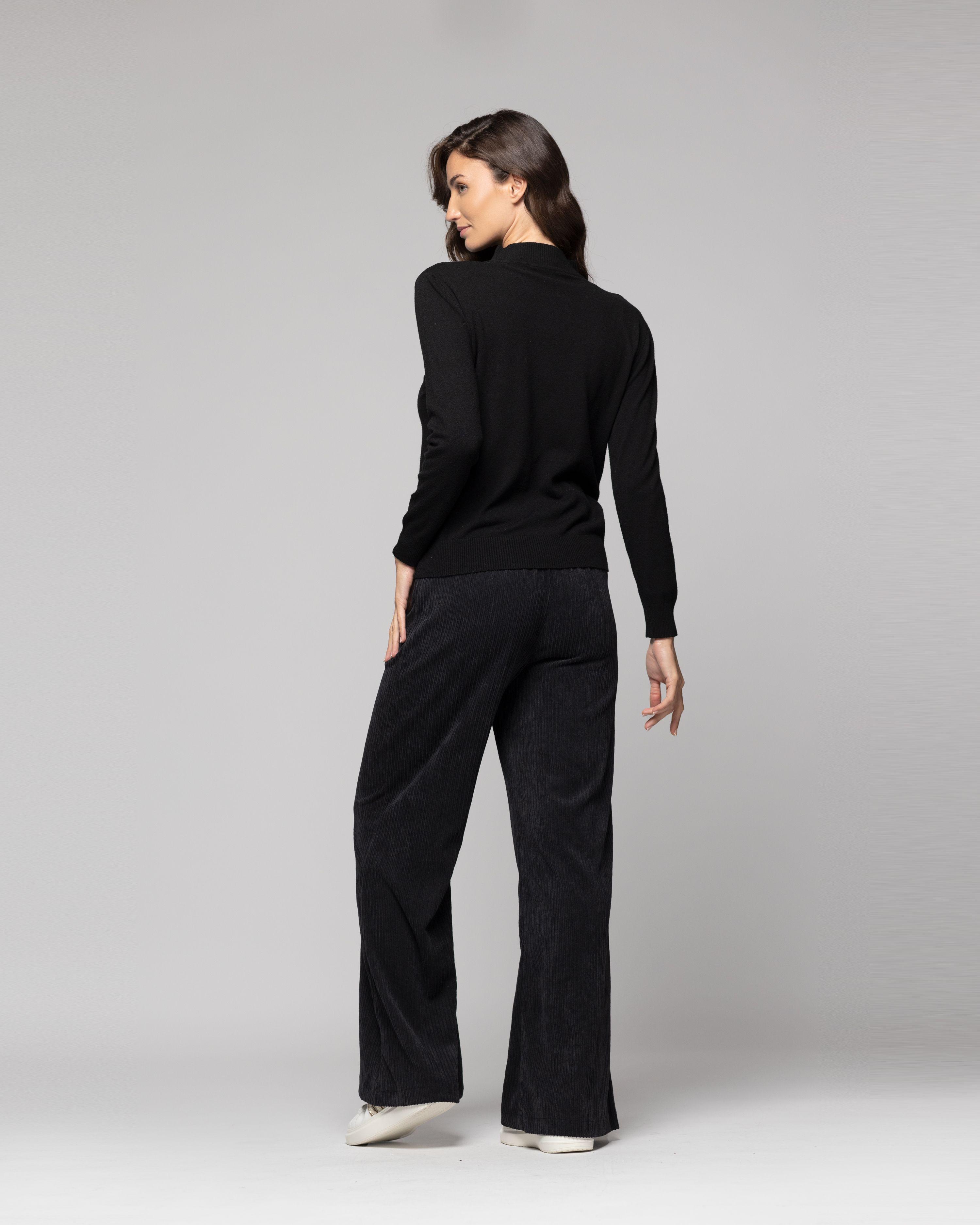 Sweater Mujer Nube Negro Lineatre-2