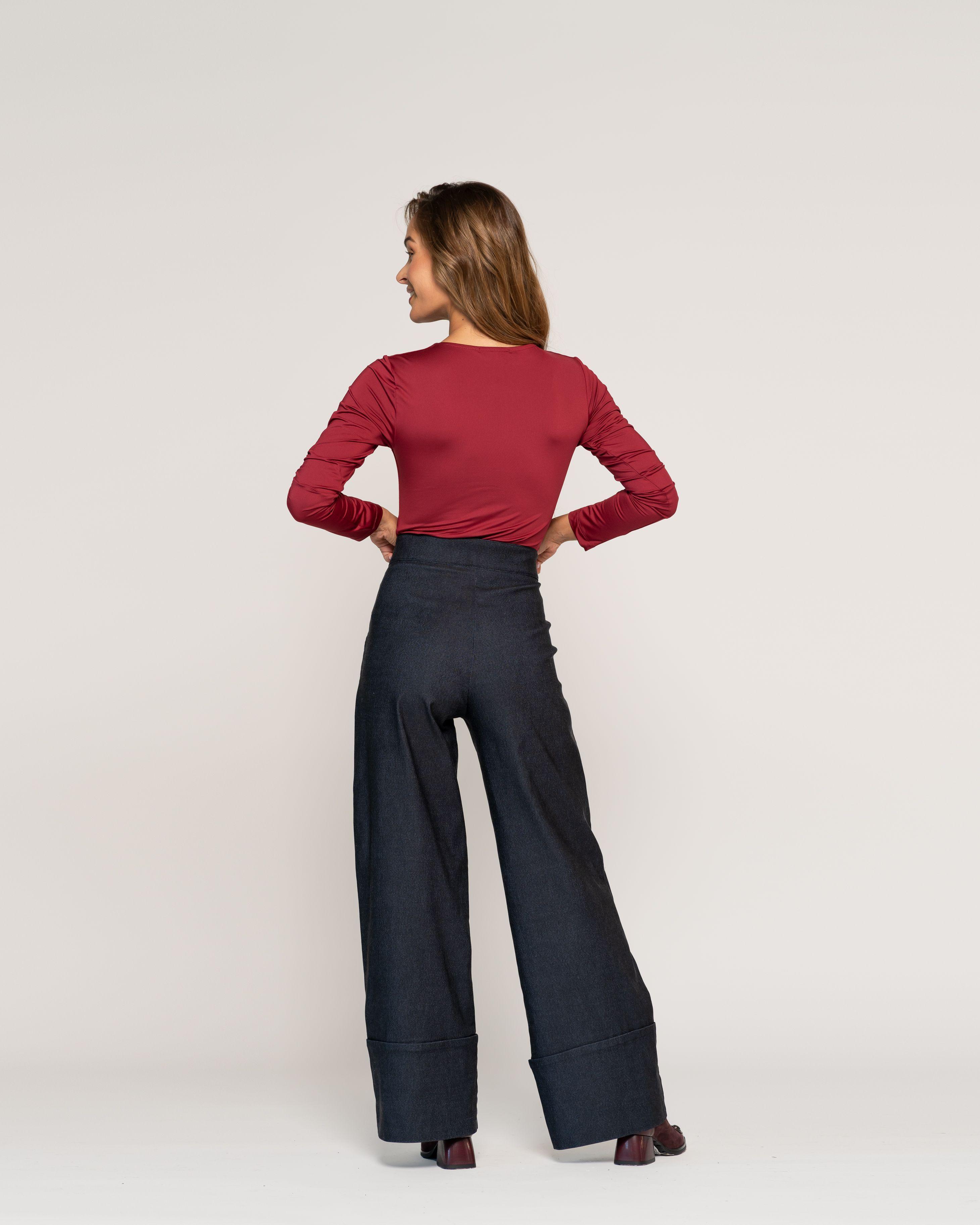 Body Belén Ajustado Guinda Manga Larga Cuello Redondo Ludovica-2