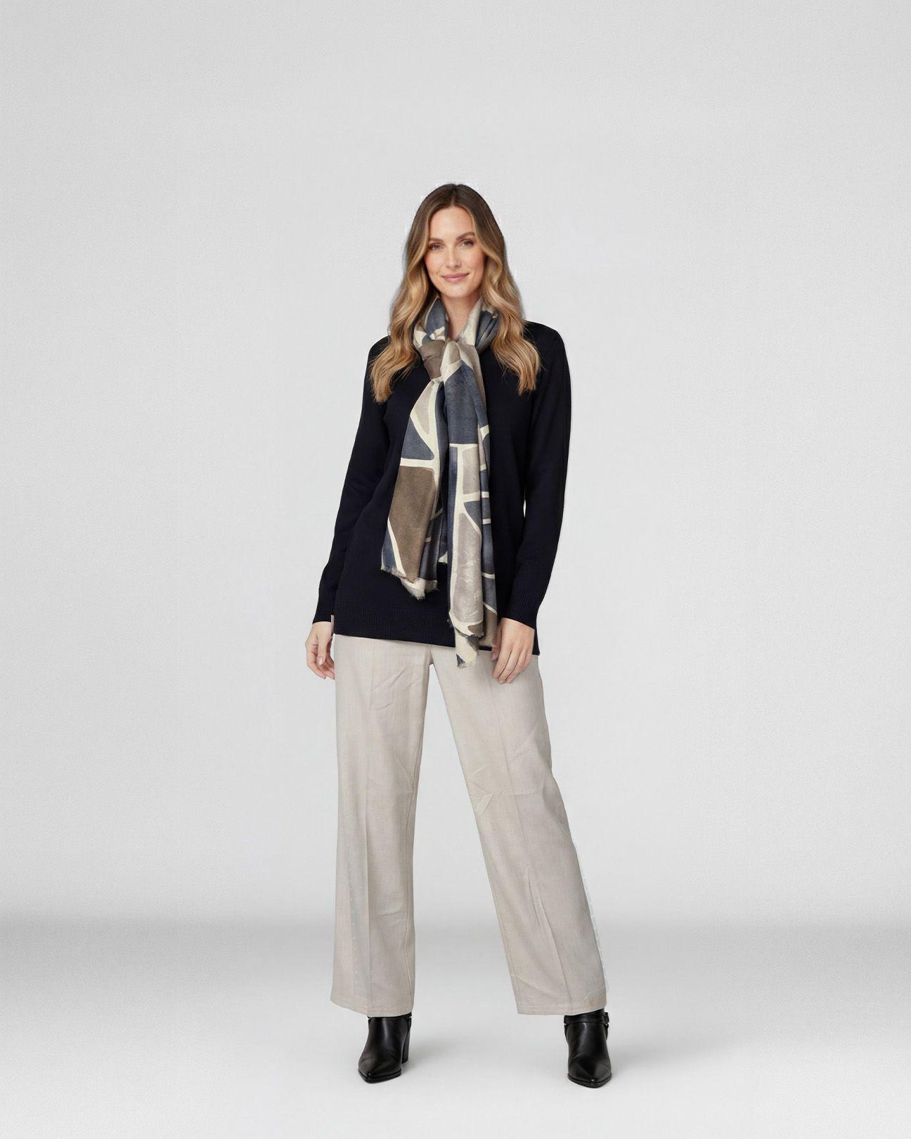 Echarpe Mujer Lara Gris Lineatre-2