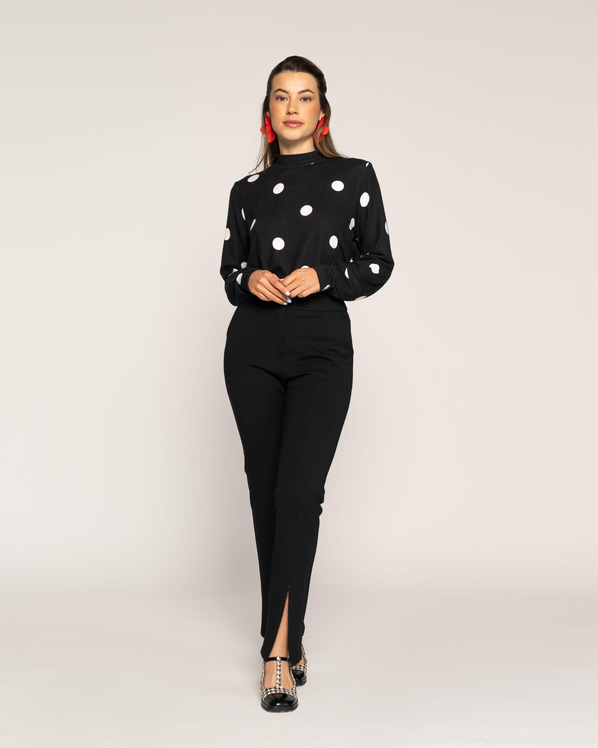 Pantalón Eulalia Negro Skinny Tiro Alto Ludovica-0