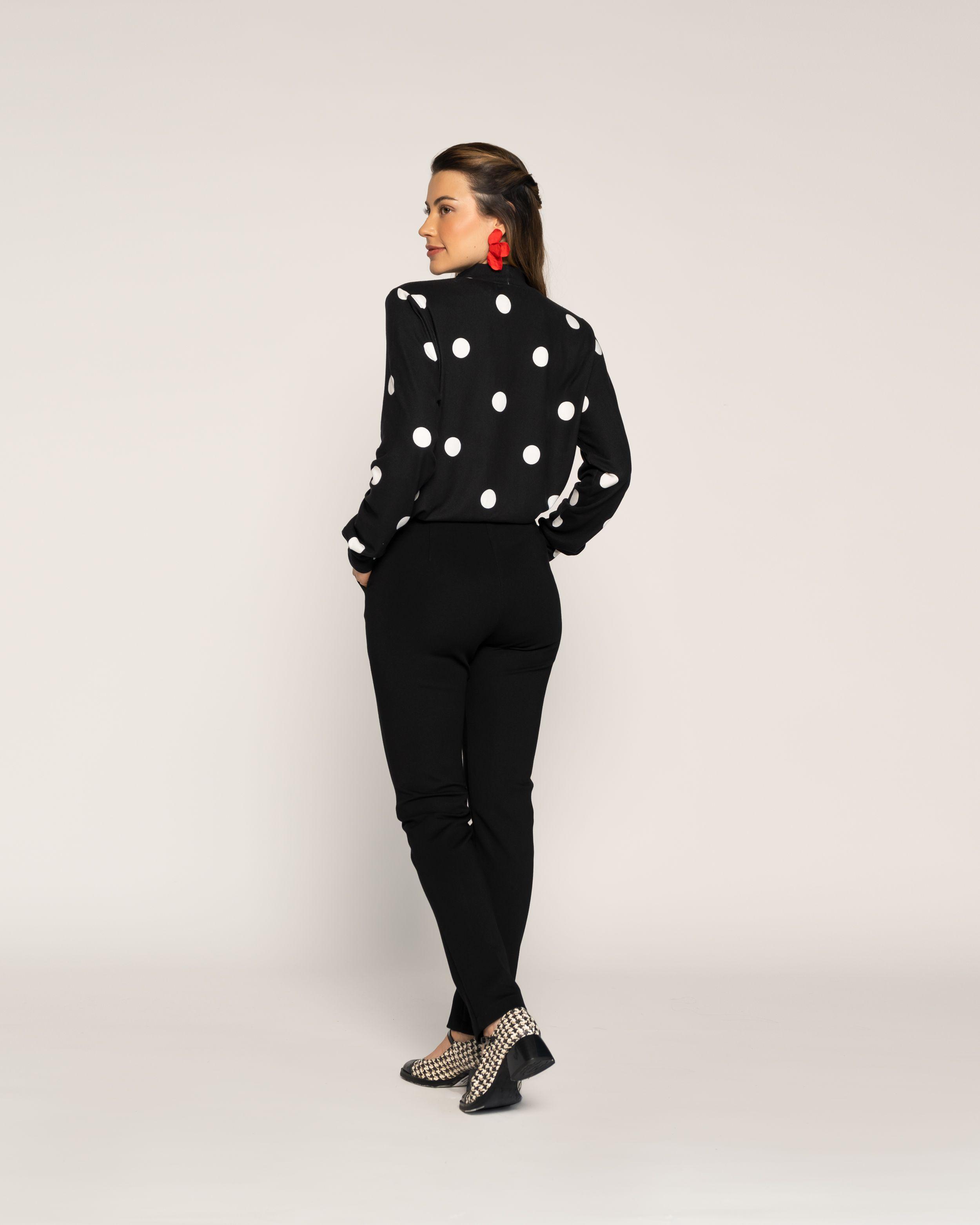 Pantalón Eulalia Negro Skinny Tiro Alto Ludovica-3