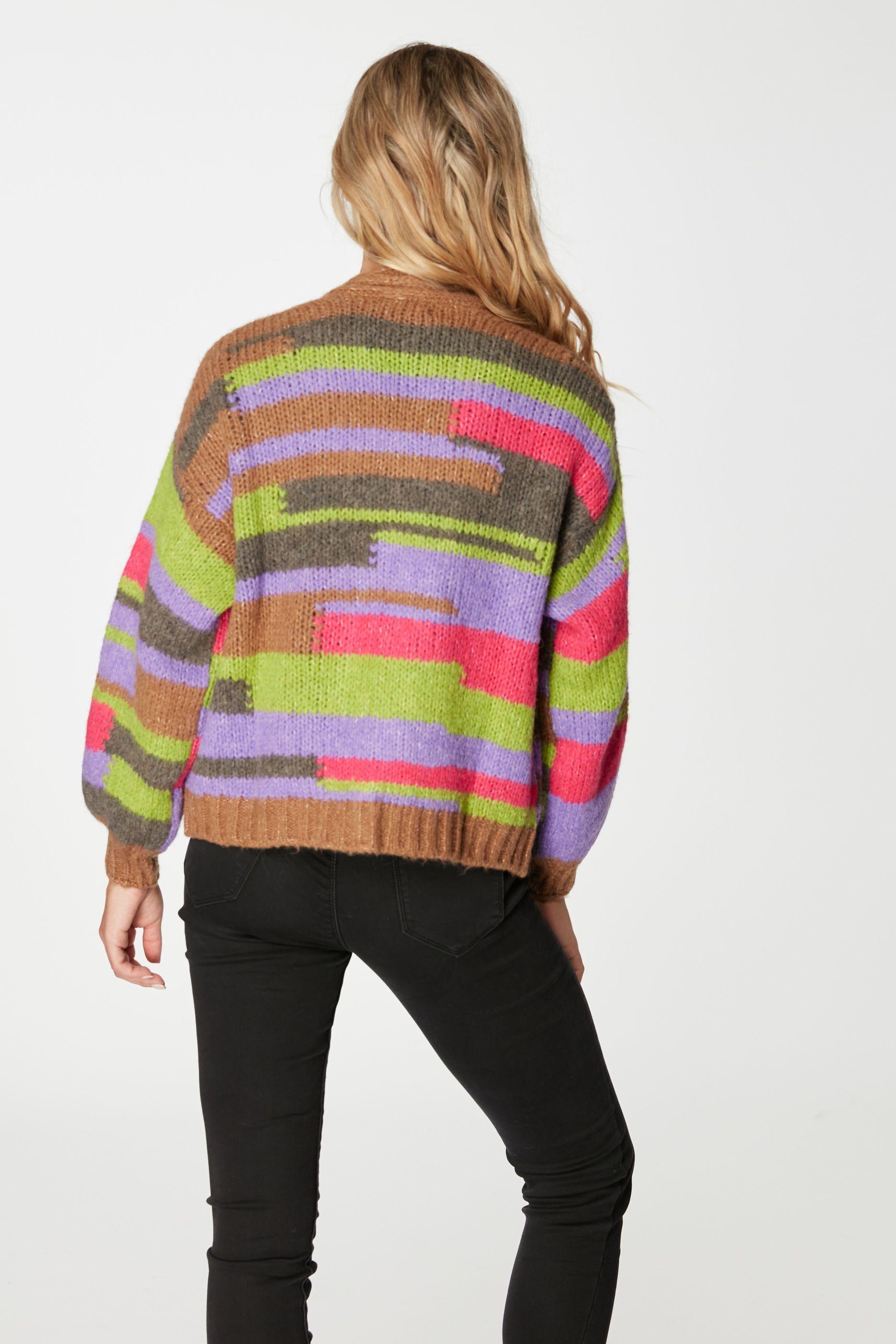 Cardigan Mujer Jess Camel Lineatre-3