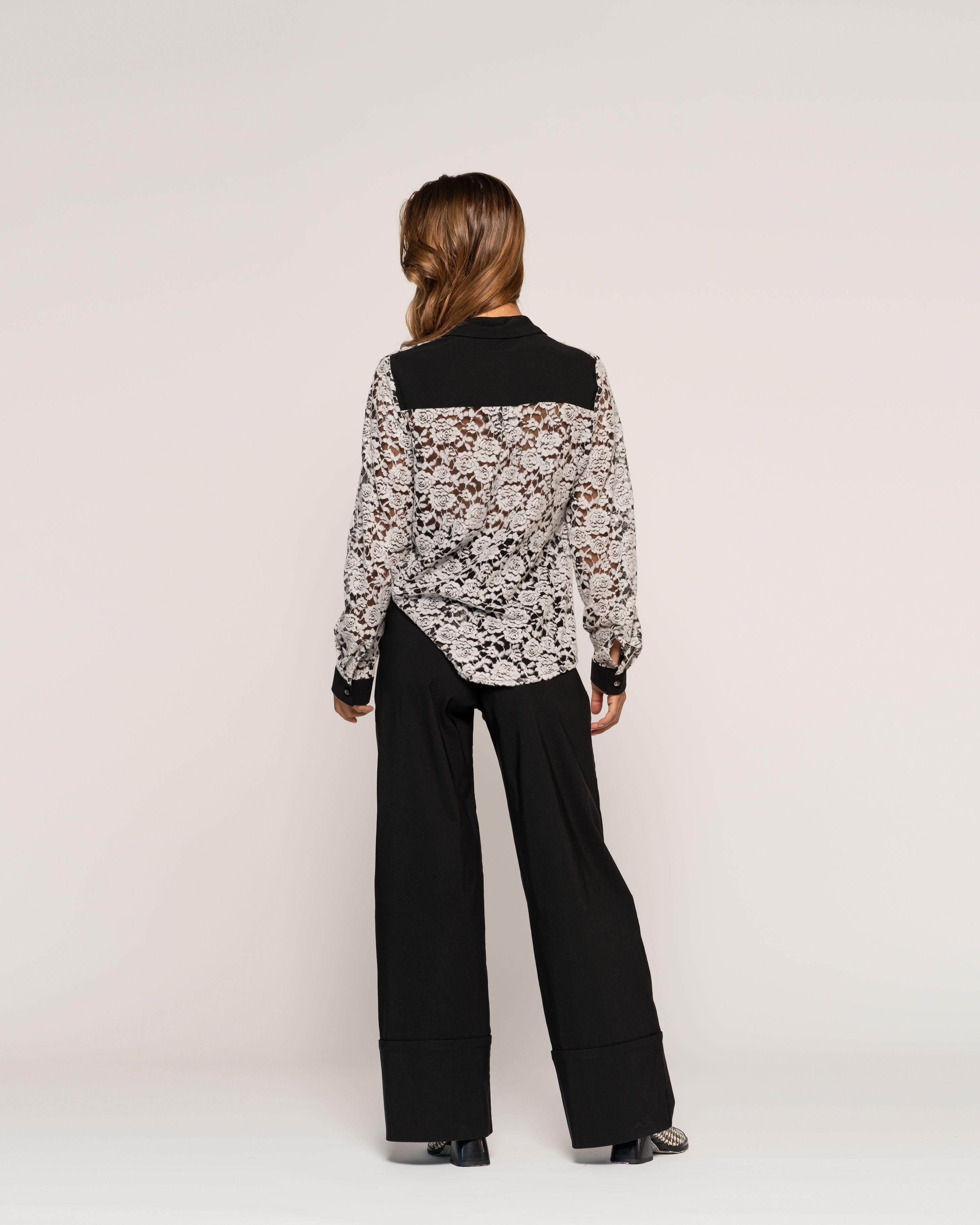 Blusa Fiorella Tiza Fluida Cuello V Manga Larga Ludovica-2