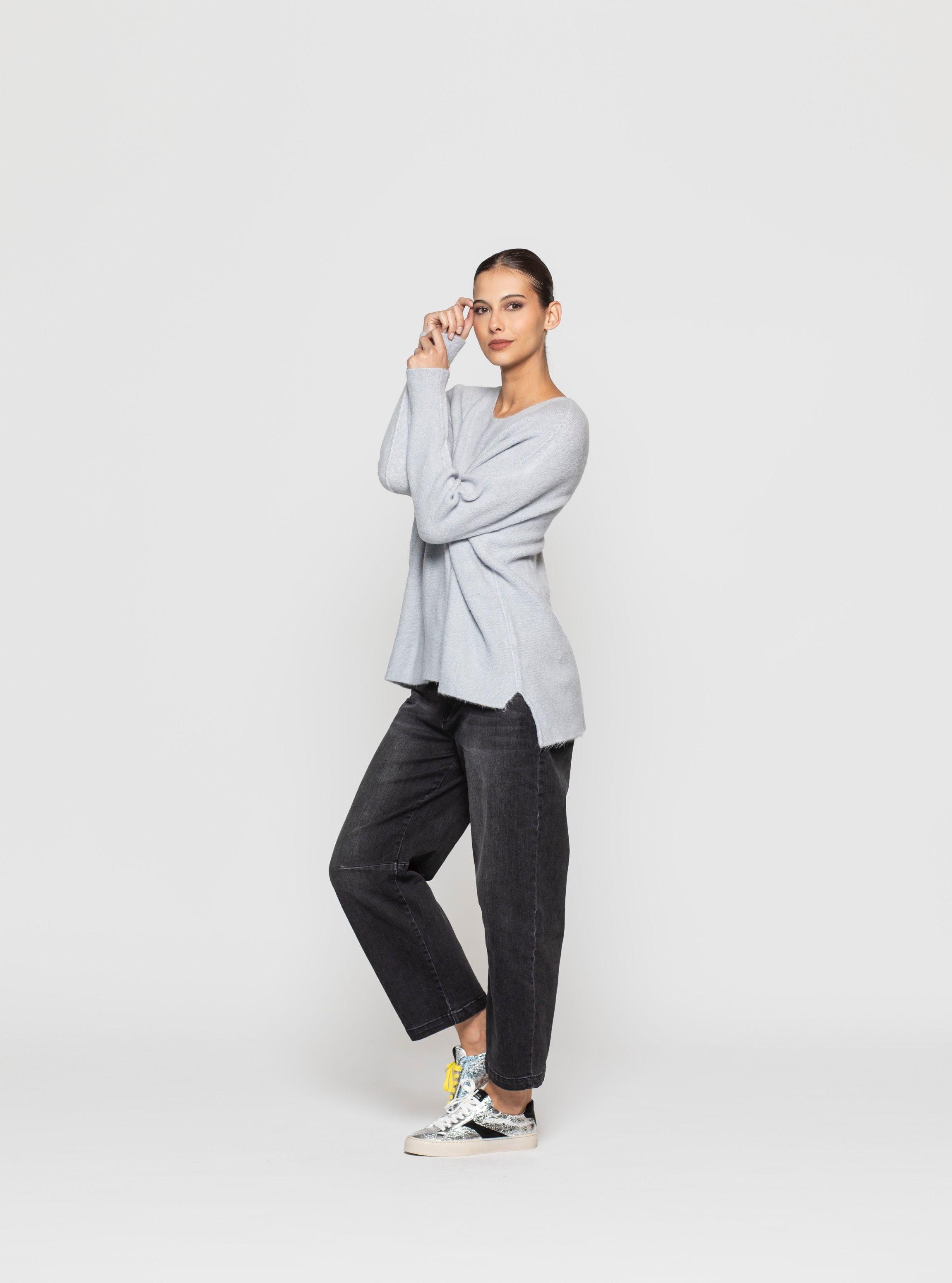 Sweater Mujer Ronja Gris Lineatre-2