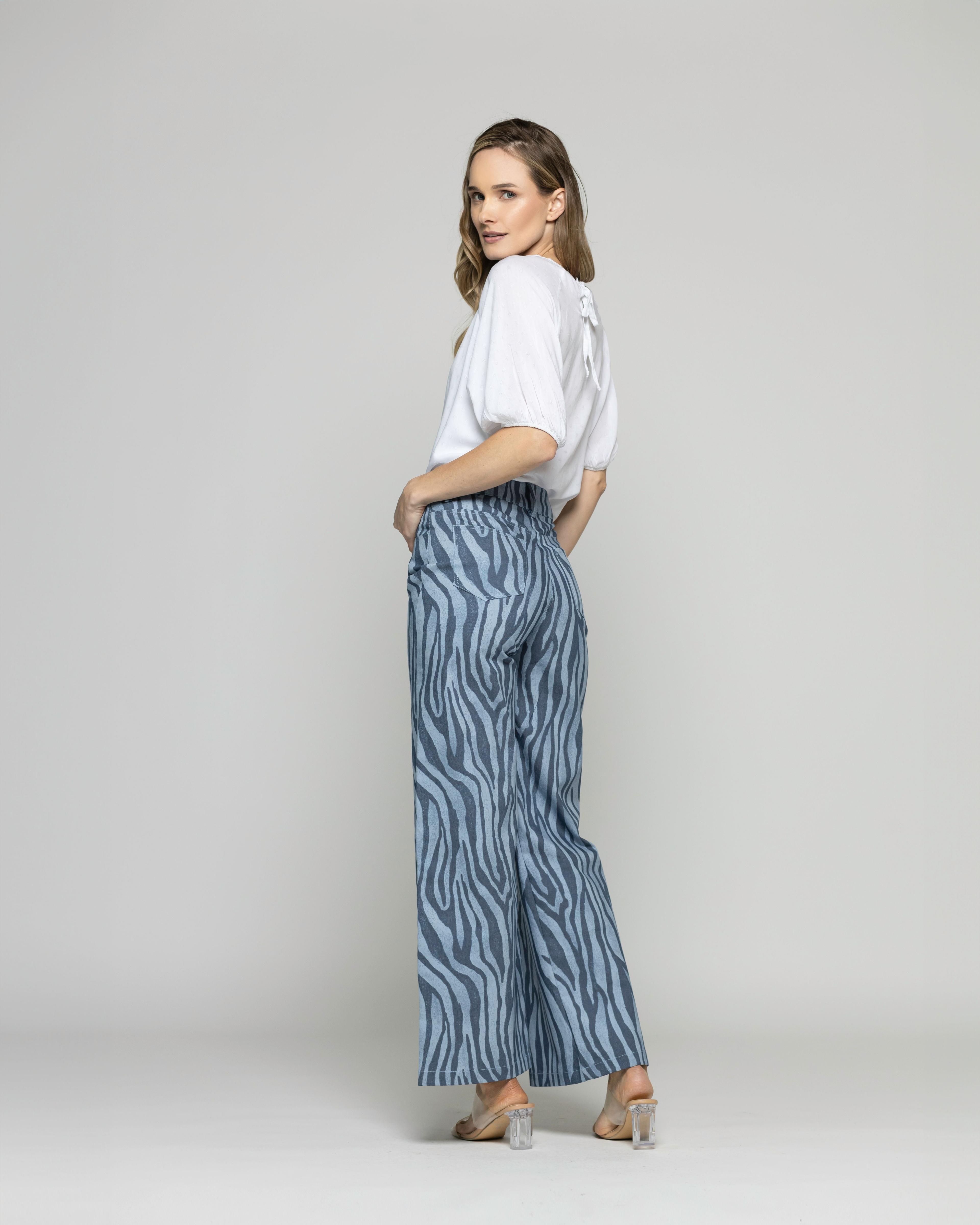 Blusa Mujer Bromelia Manga Globo Escote Redondo Blanca Crudo Ludovica-4