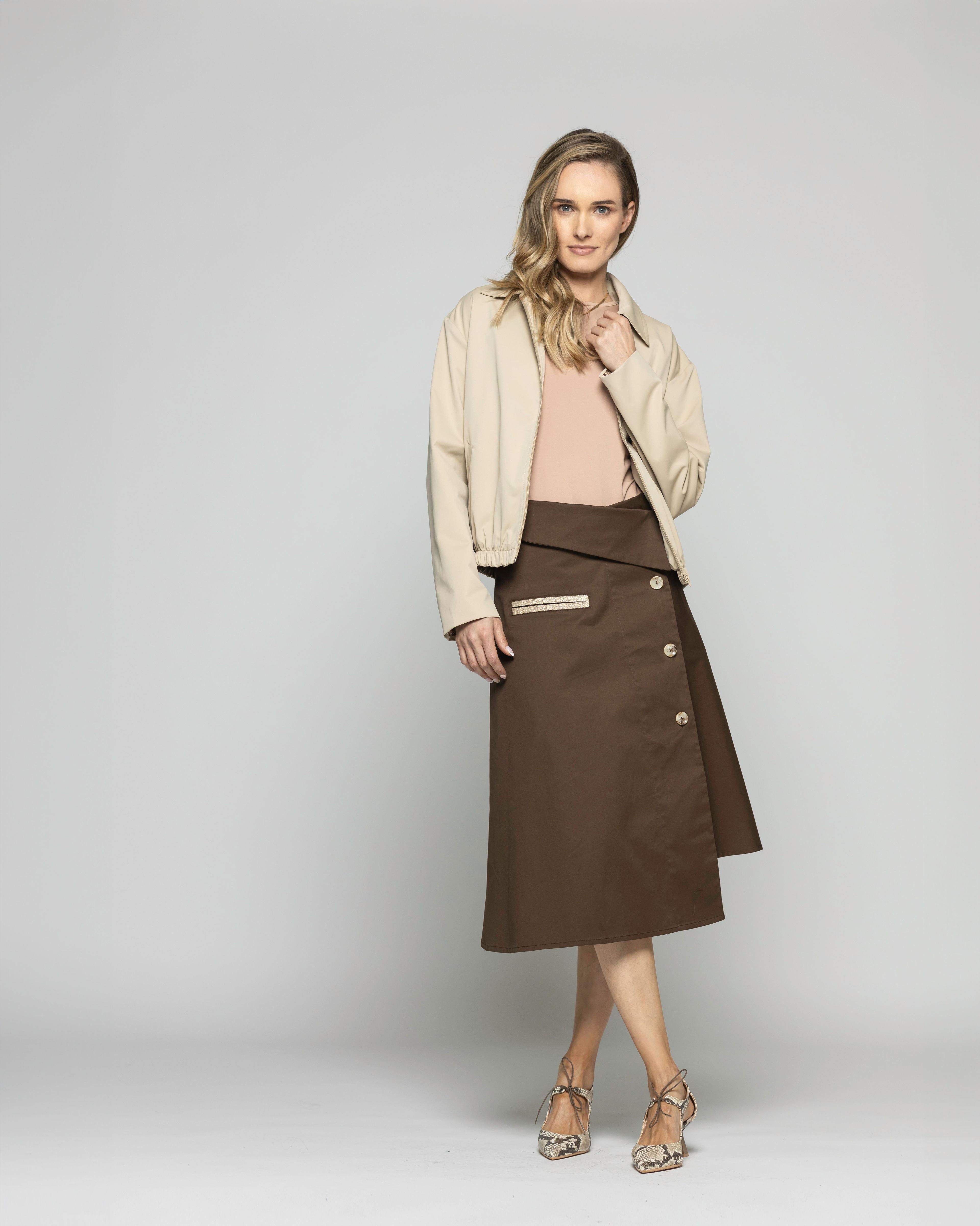 Chaqueta Mujer Hortensia Cazadora Bomber Beige Ludovica-4