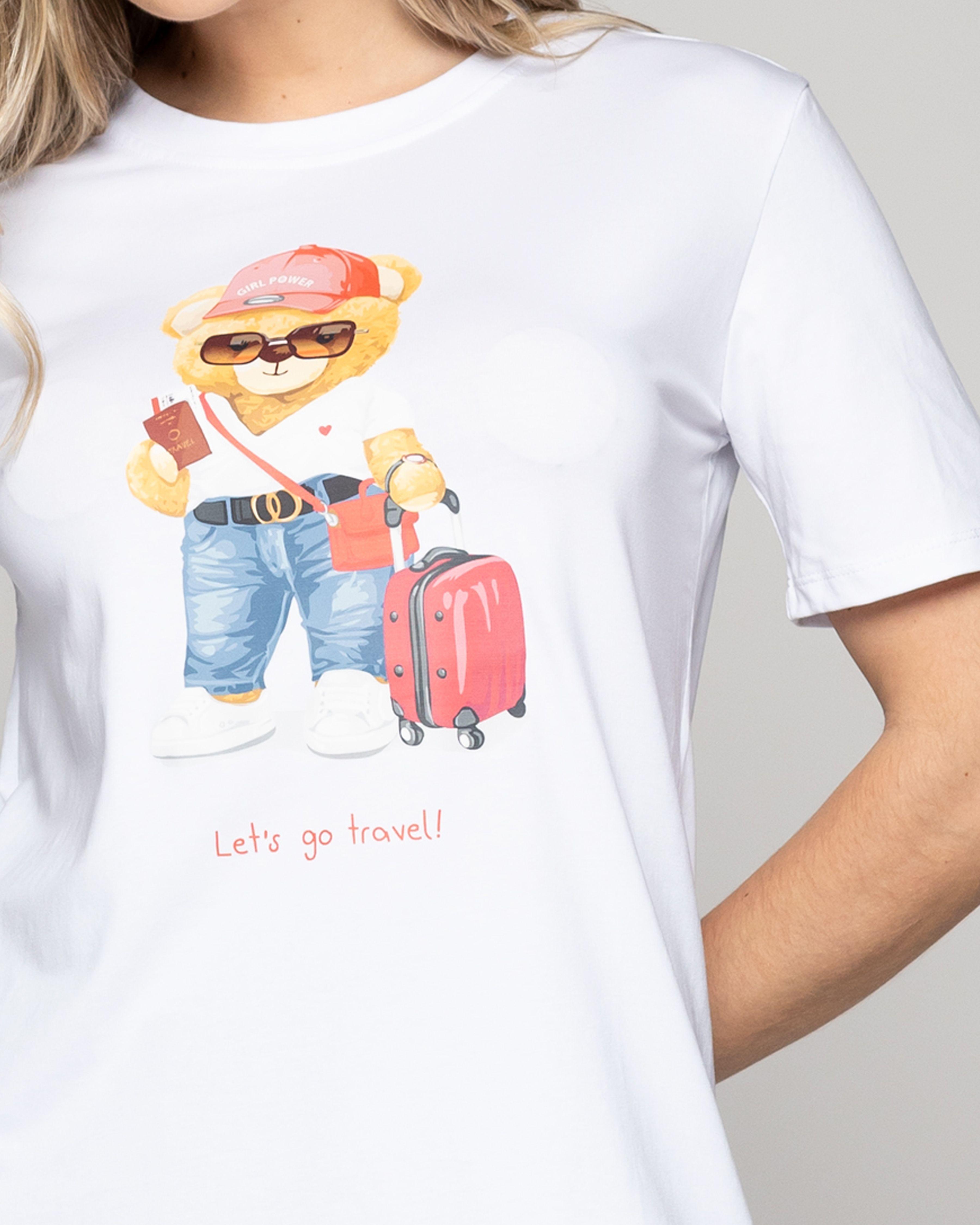 Polera Mujer Ovidia Básica Estampado Oso Lineatre-2